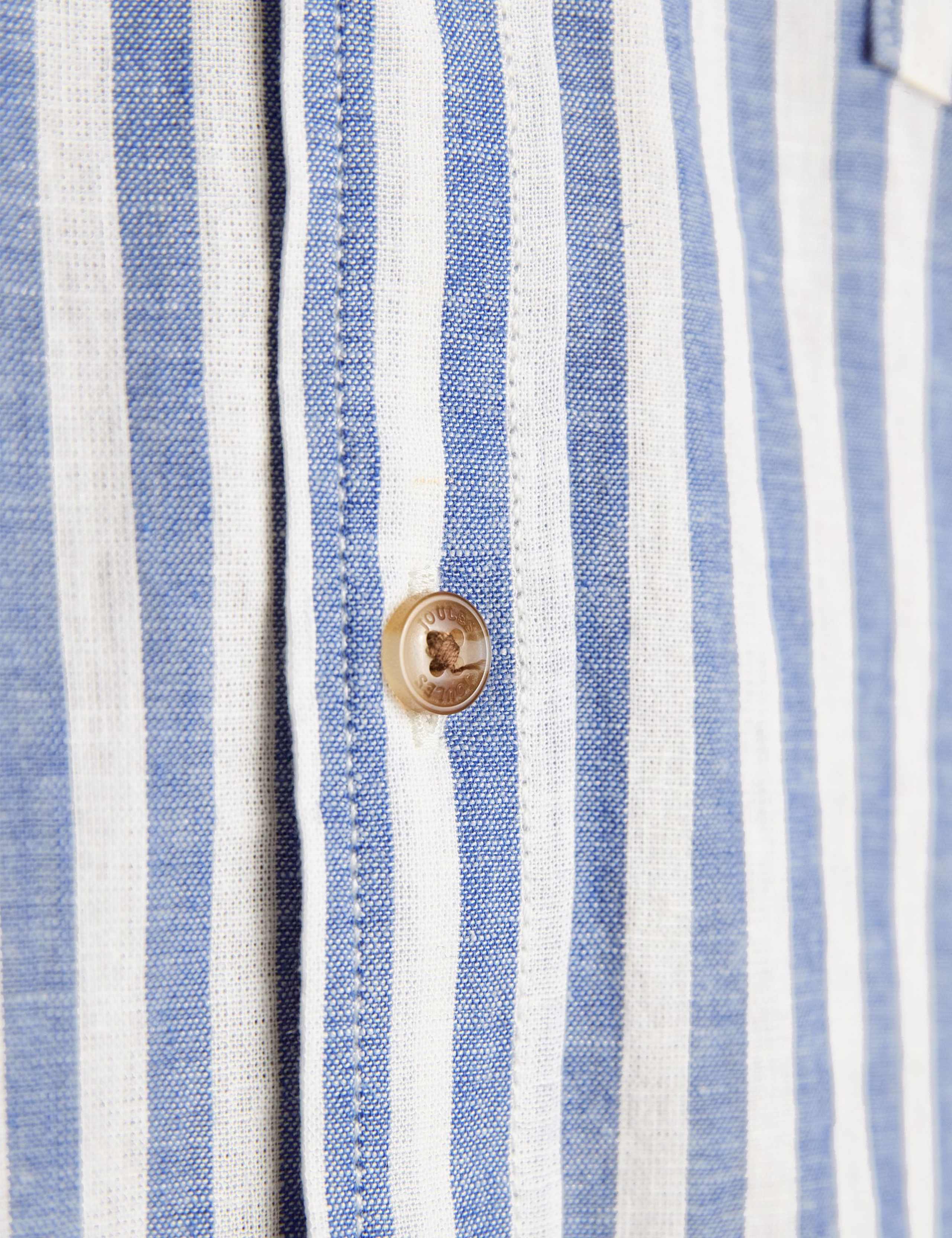 Regular Fit Linen Blend Striped Shirt 9 of 9