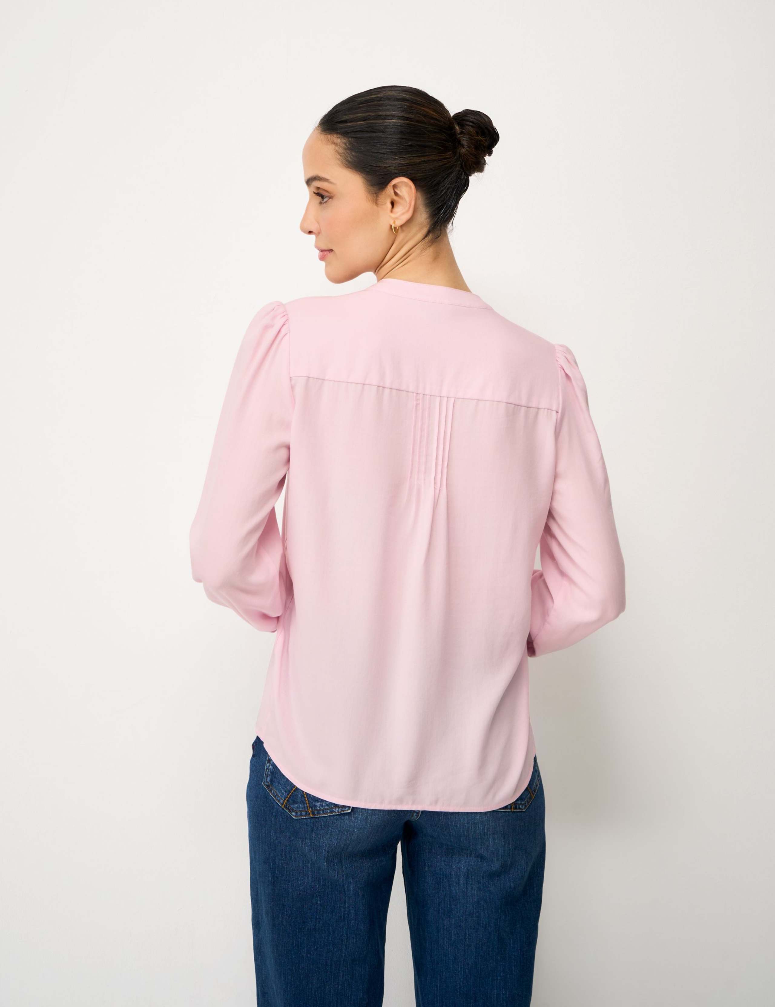 V-Neck Pintuck Blouse with Lyocell 4 of 5