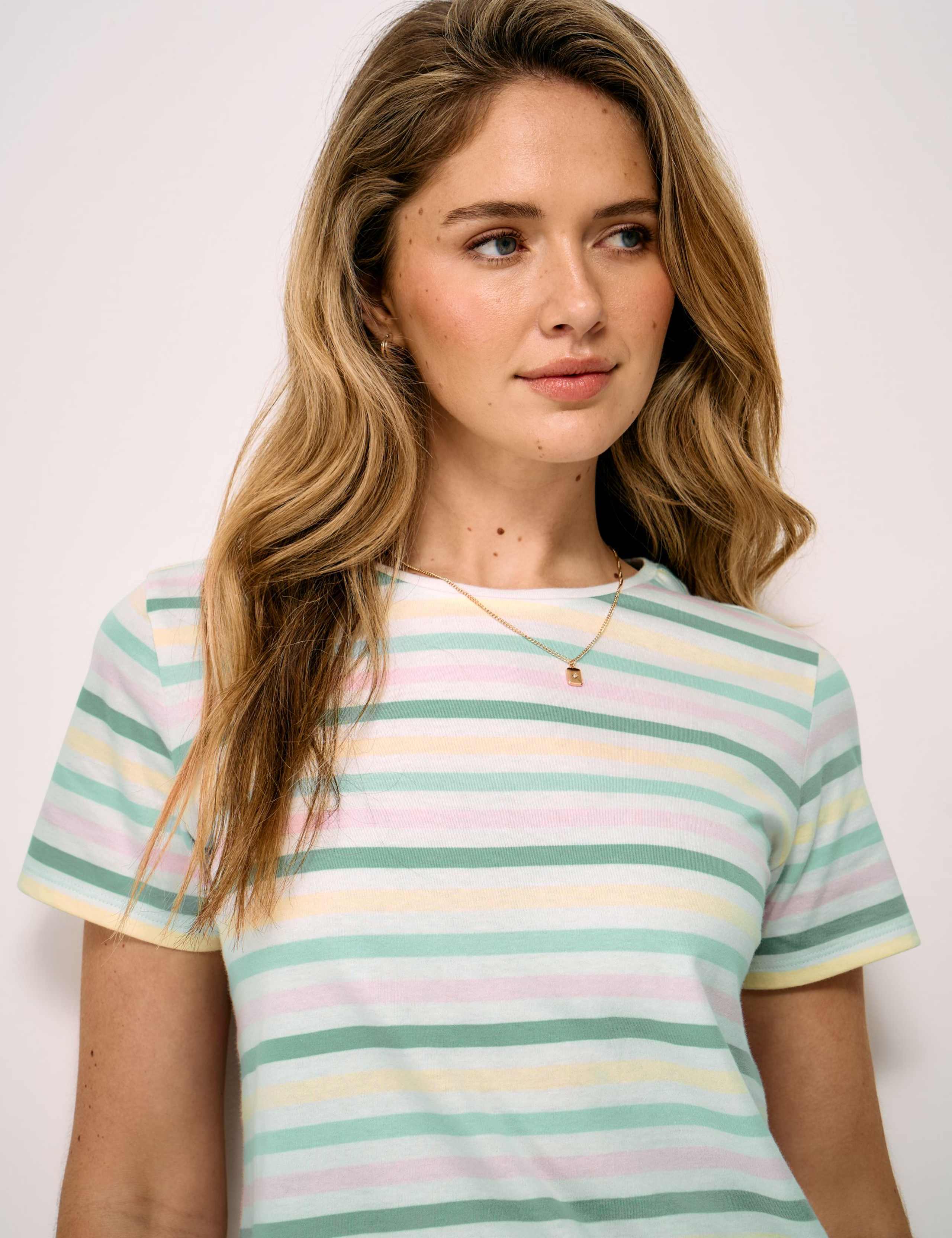 Pure Cotton Striped T-Shirt 4 of 5