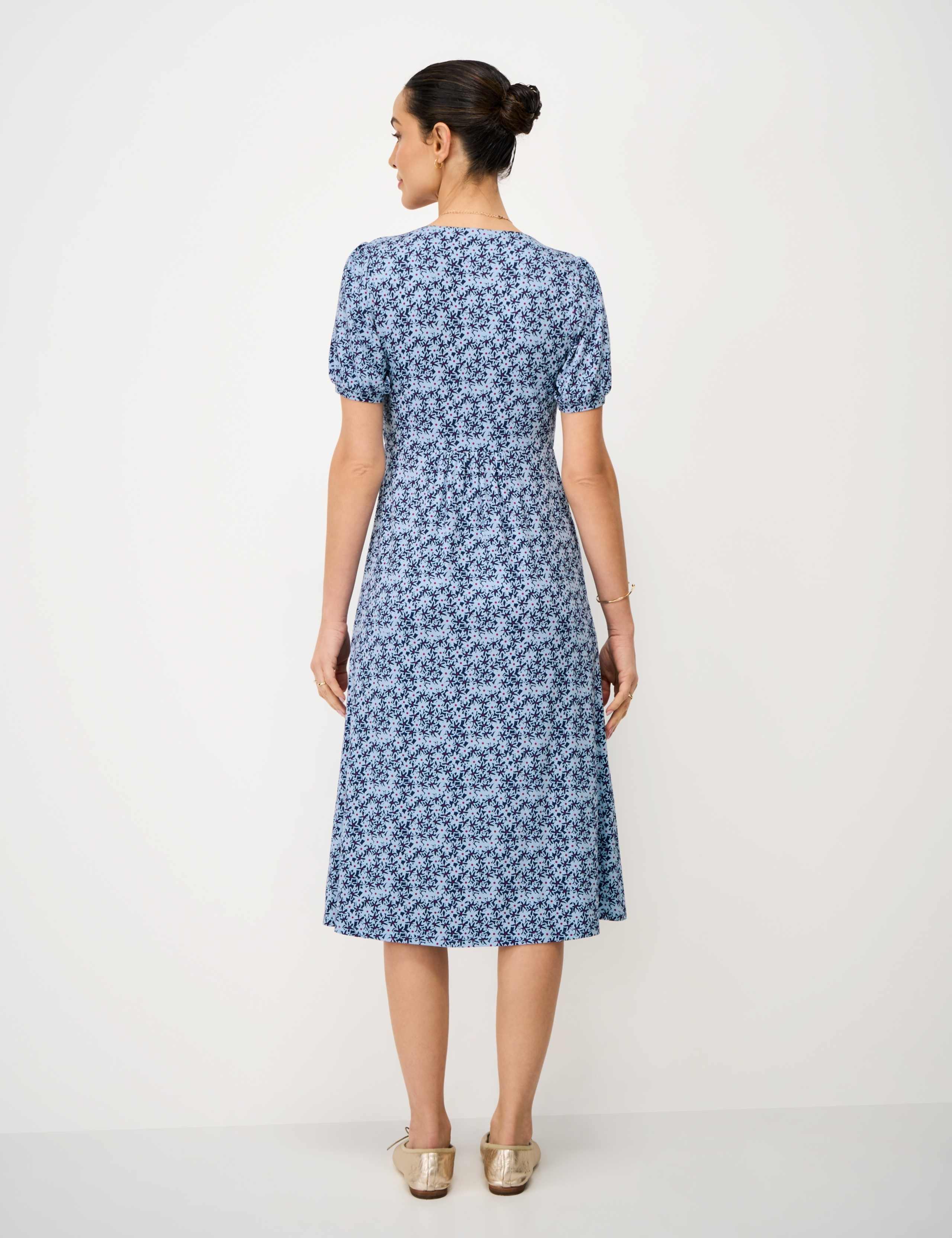 Jersey Floral Midi Tea Dress 4 of 5