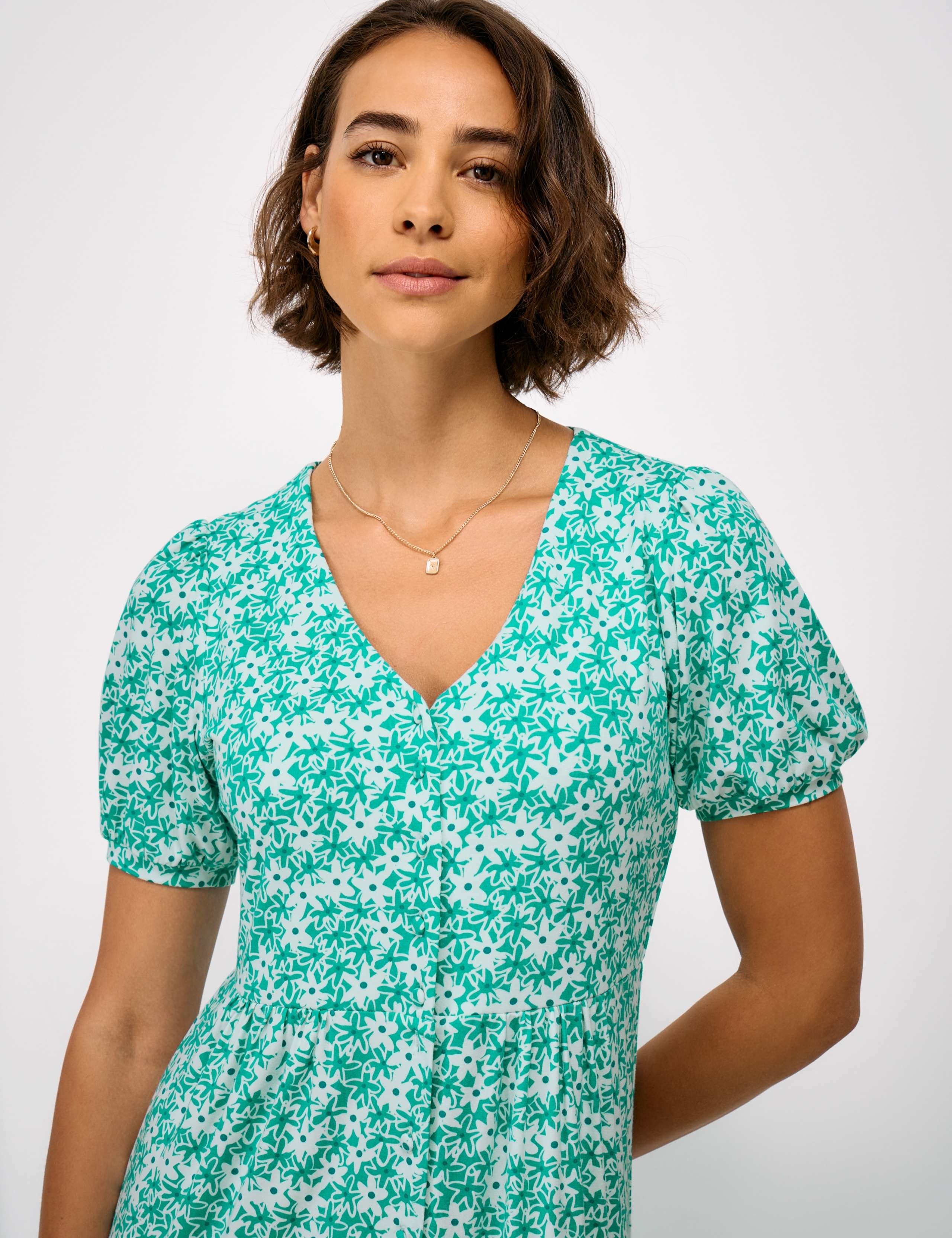 Jersey Floral Midi Tea Dress 4 of 5