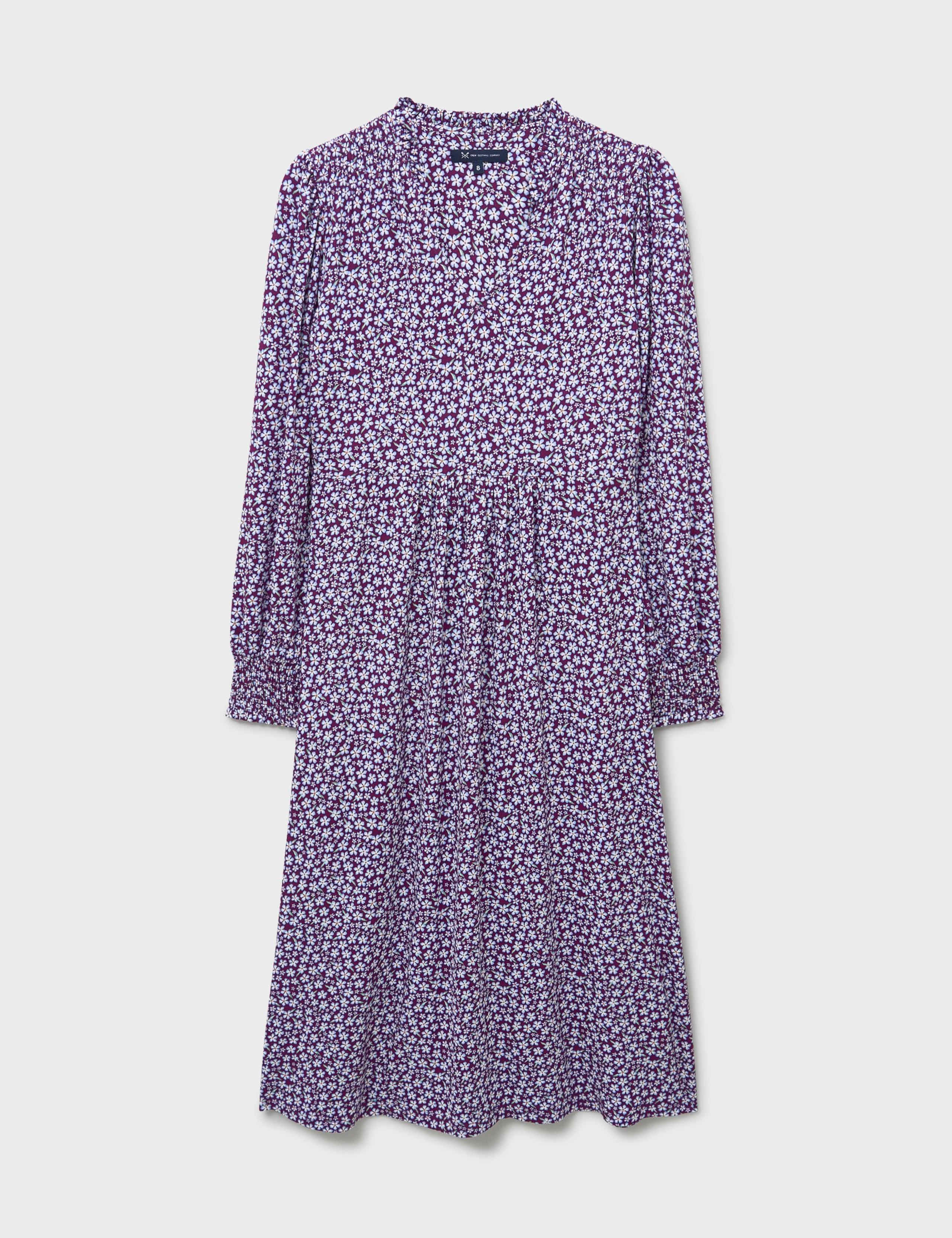 Jersey Ditsy Floral Midi Tea Dress 2 of 5