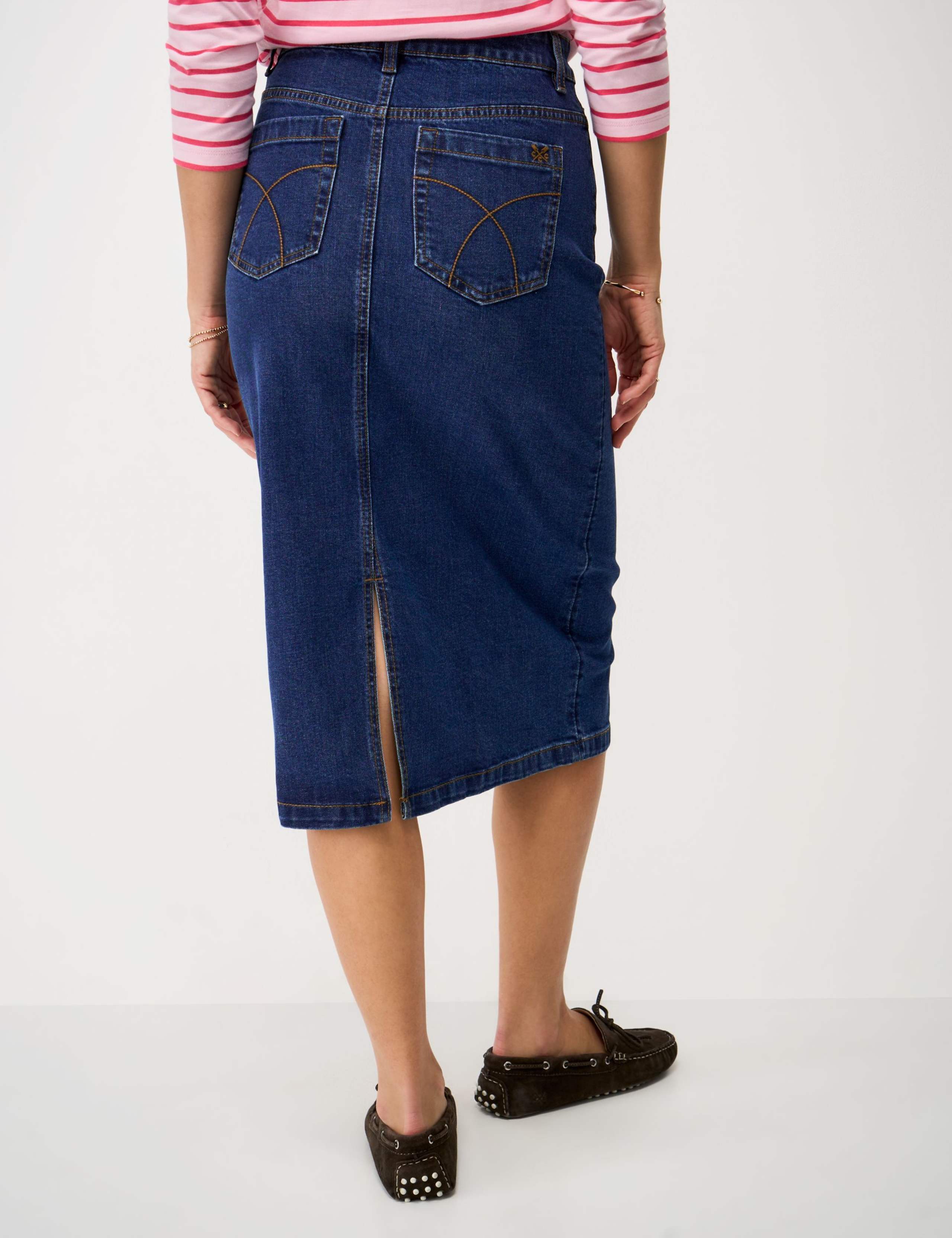 Denim Midi Skirt 4 of 5