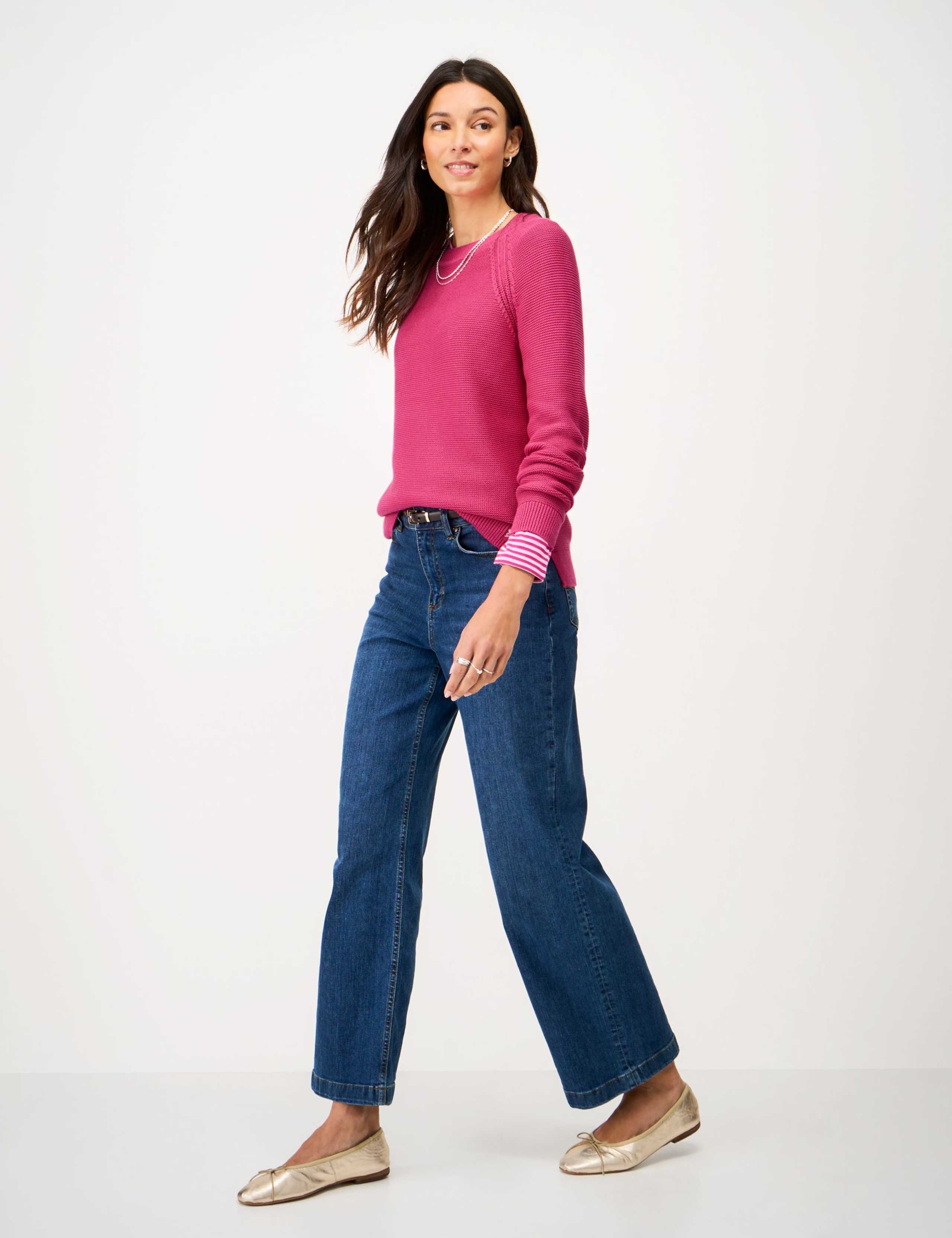 Pure Cotton Textured Stitch Jumper 1 of 5