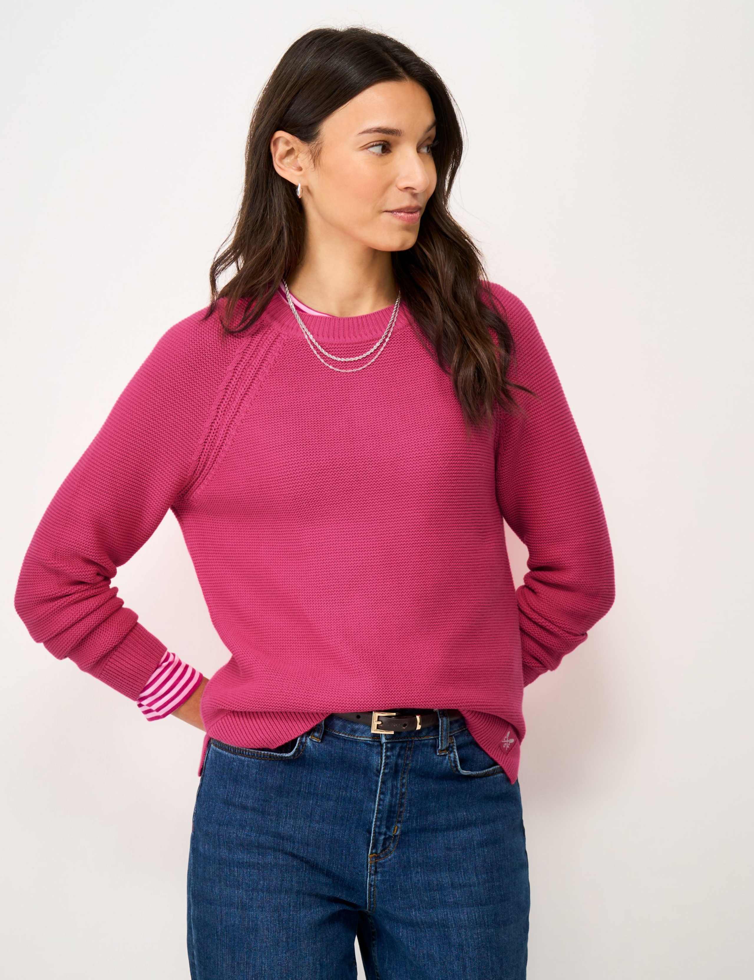 Pure Cotton Textured Stitch Jumper 3 of 5