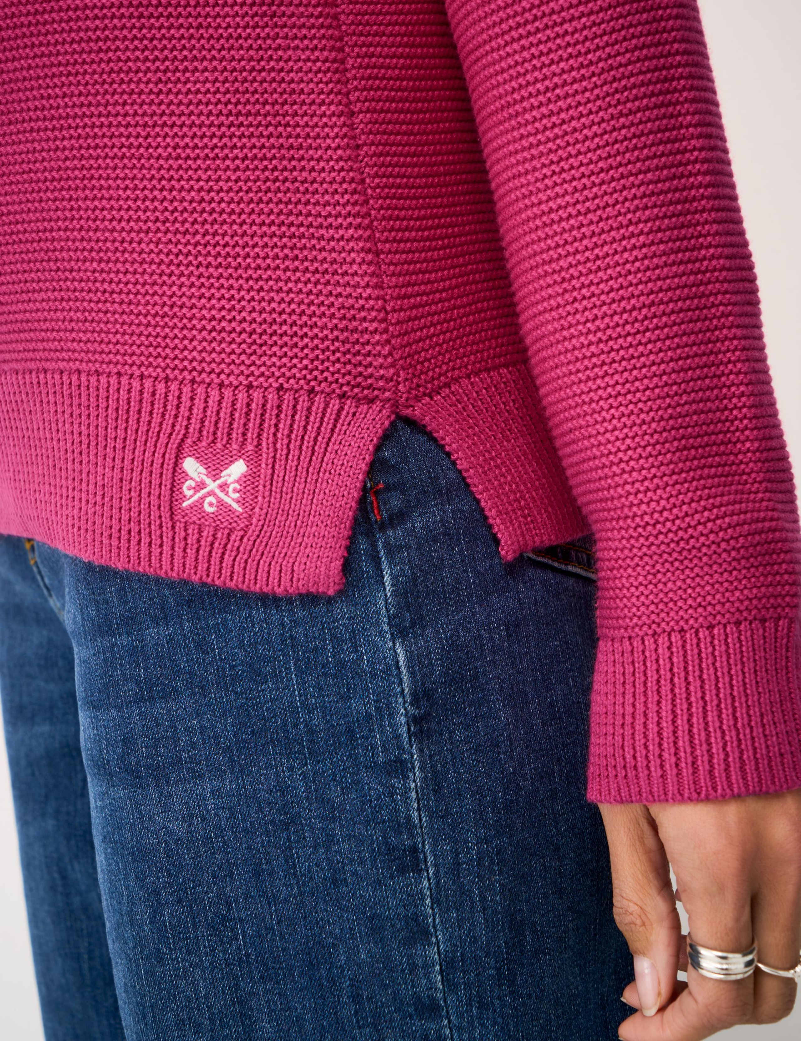 Pure Cotton Textured Stitch Jumper 5 of 5