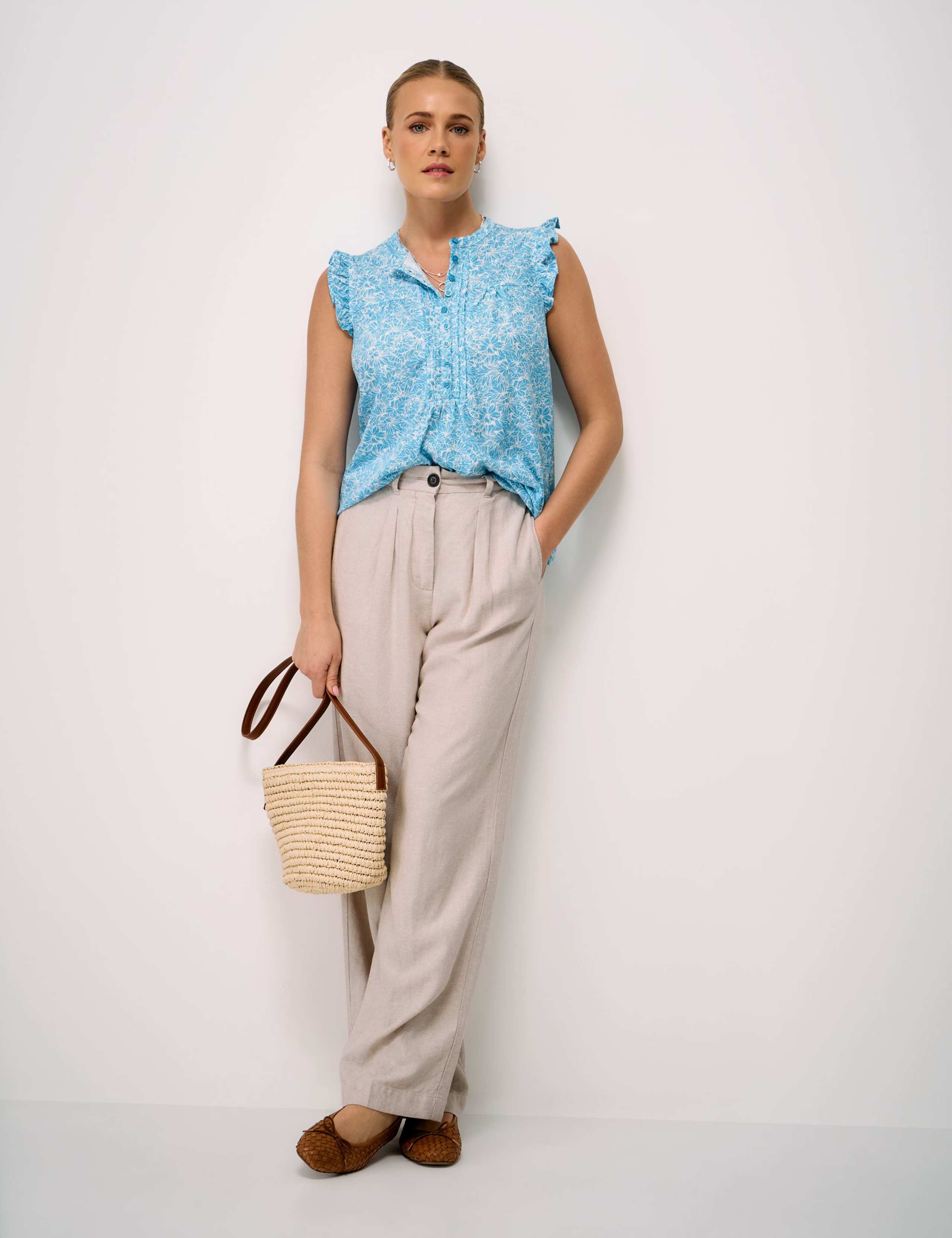 Cotton Rich Frill Detail Top 4 of 5