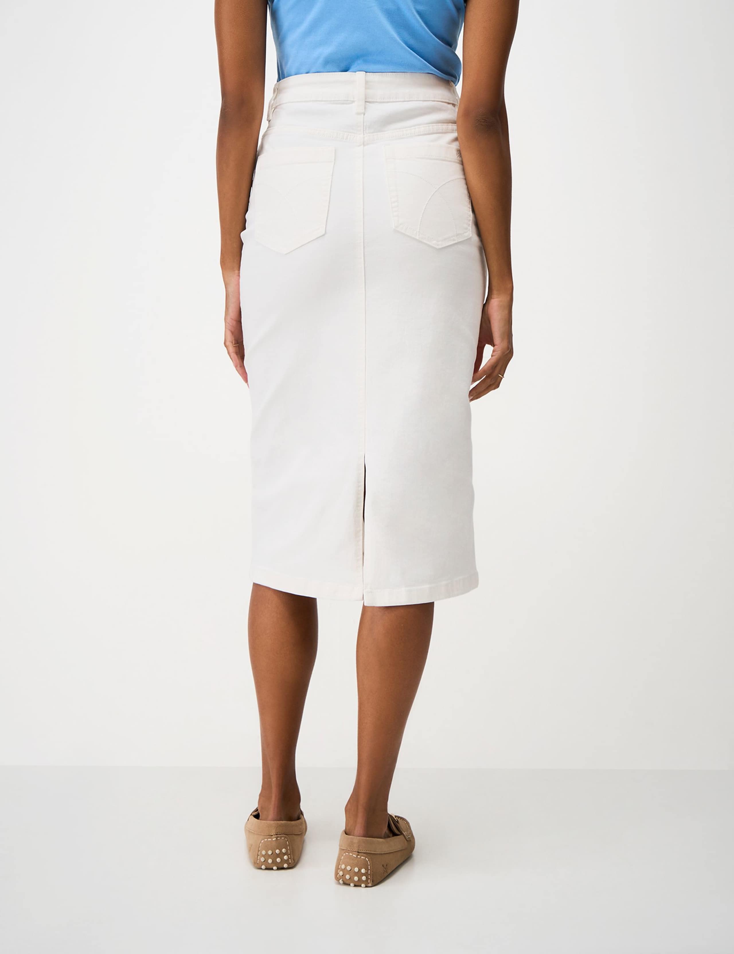 Denim Midi Skirt 4 of 5