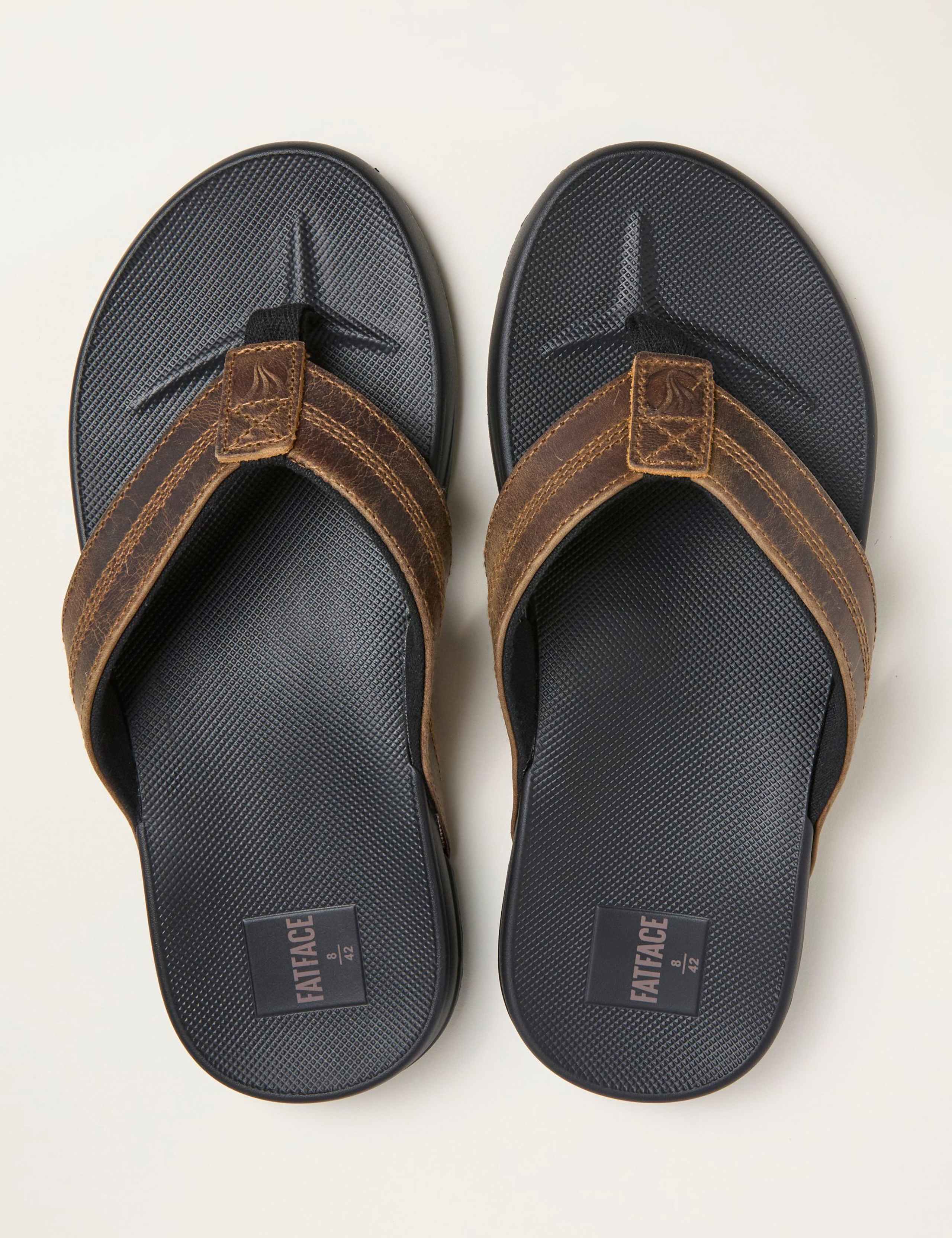 Leather Strap Flip Flops 2 of 3