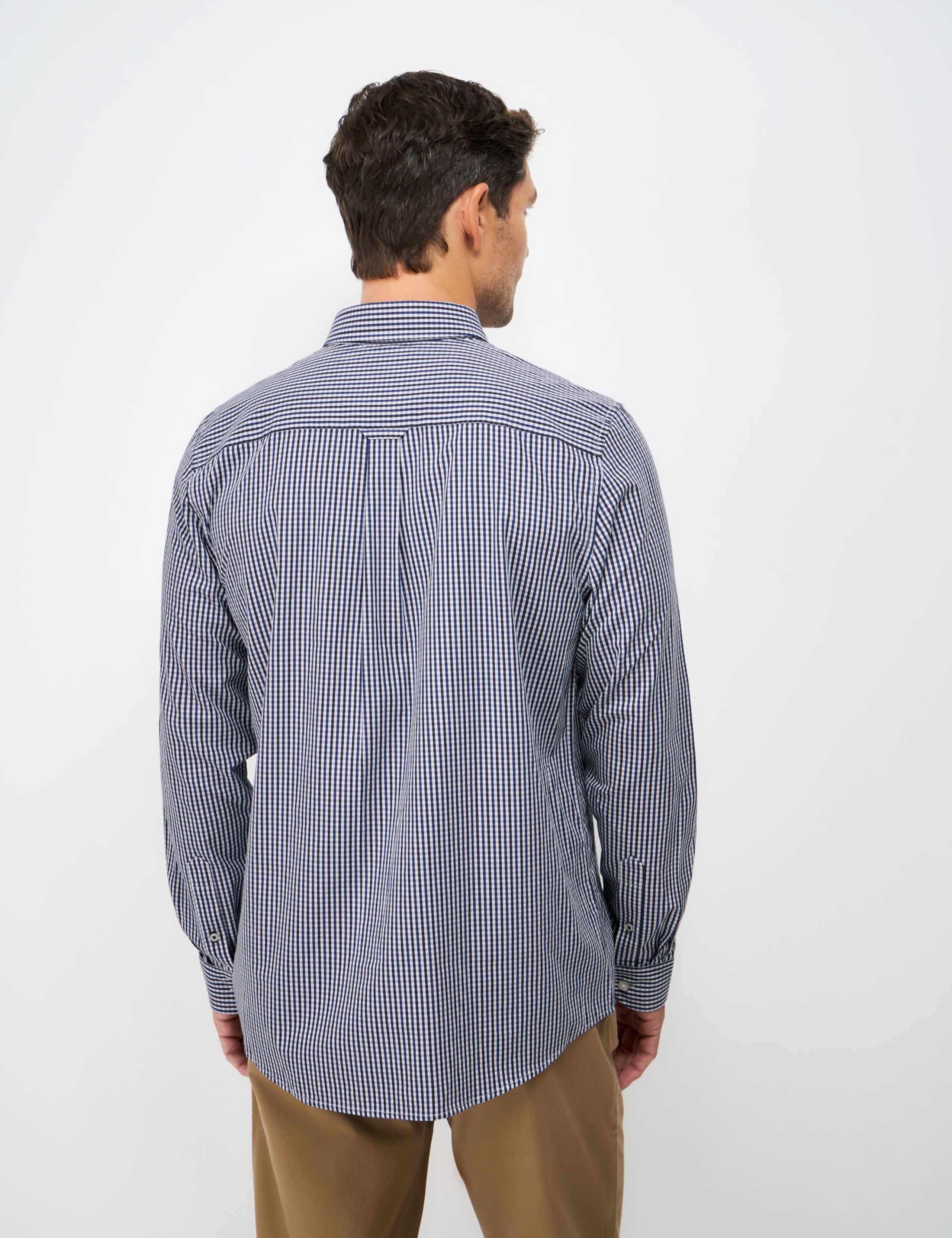 Regular Fit Pure Cotton Gingham Oxford Shirt 3 of 5