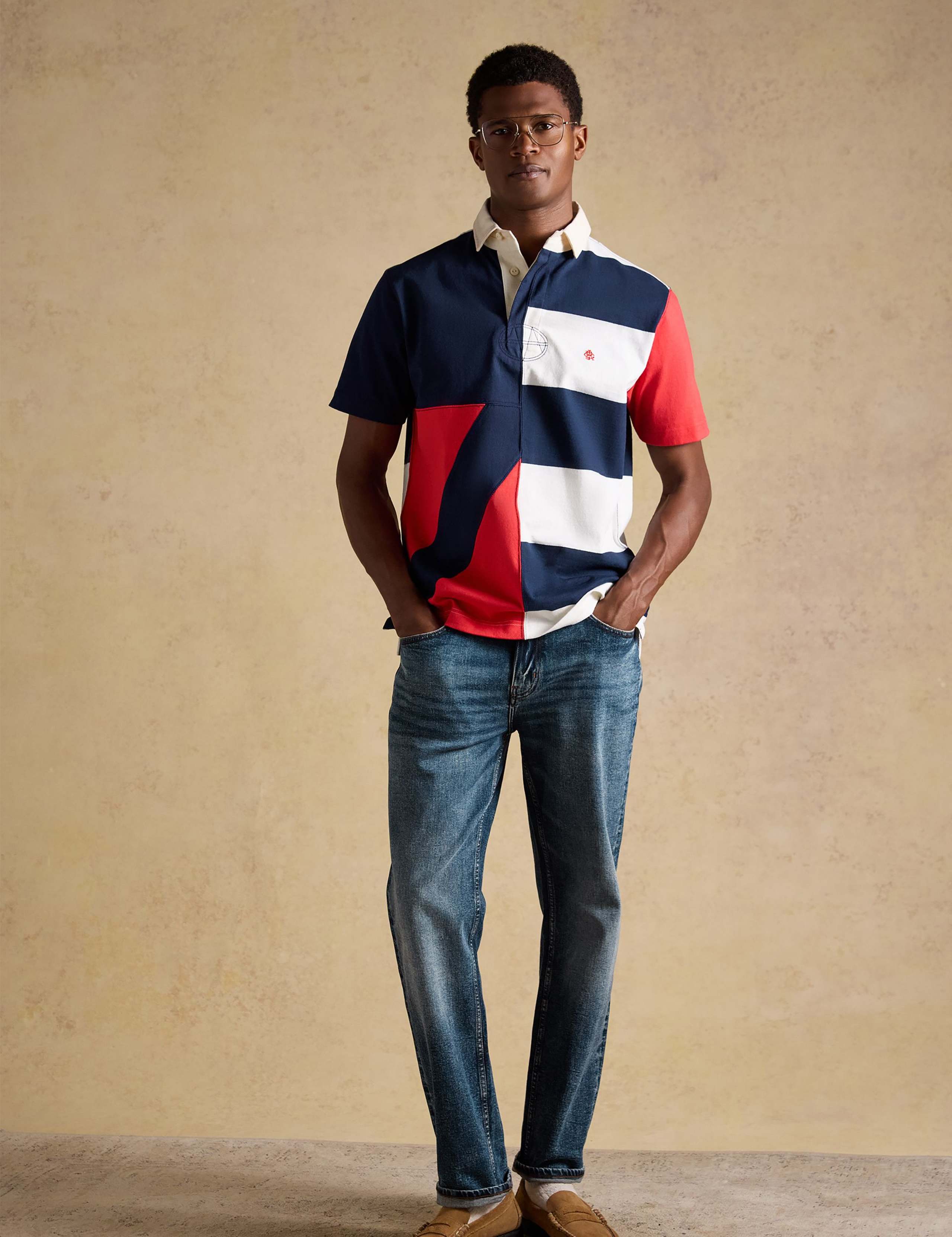 Pure Cotton Colour Block Short Sleeve Rugby Shirt 3 of 10