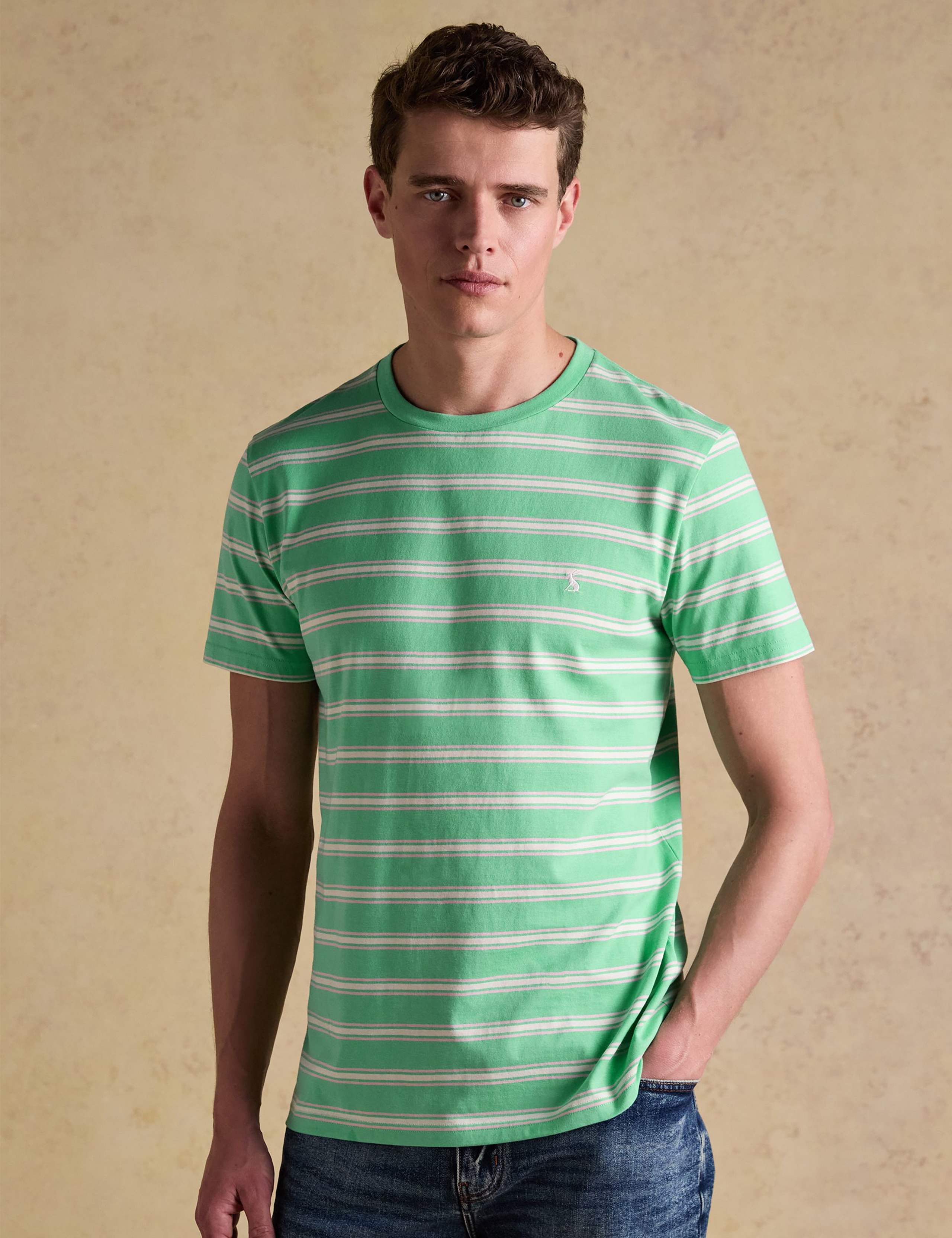 Pure Cotton Striped Crew Neck T-Shirt 3 of 6