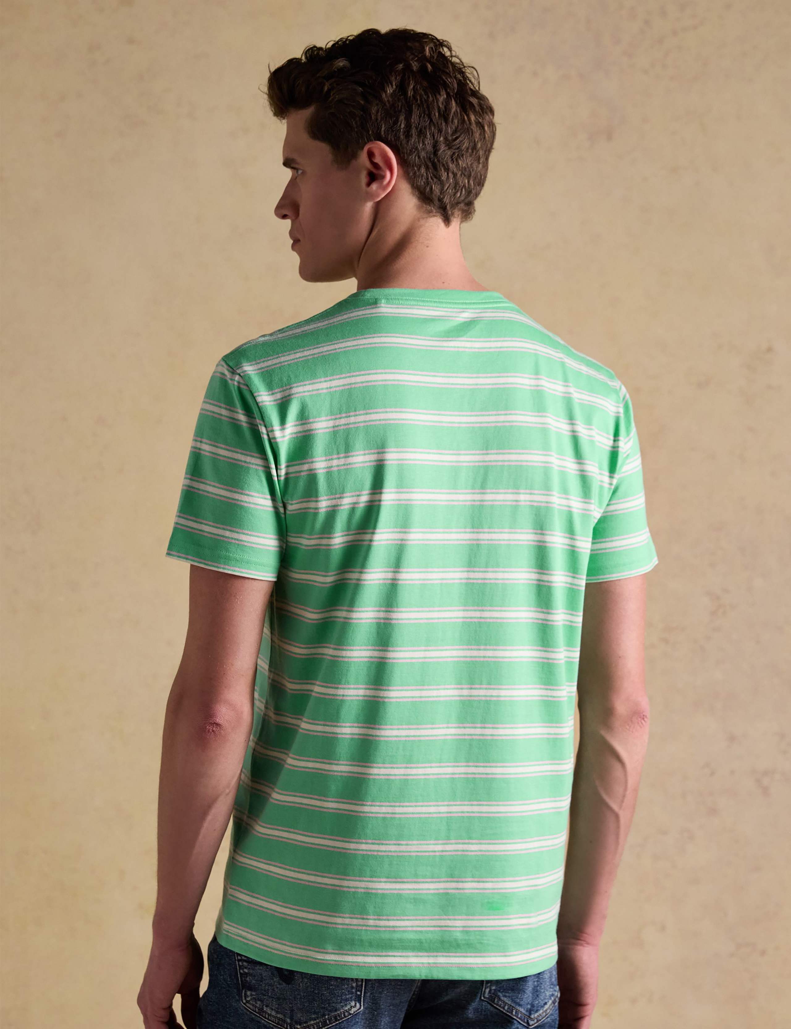 Pure Cotton Striped Crew Neck T-Shirt 4 of 6