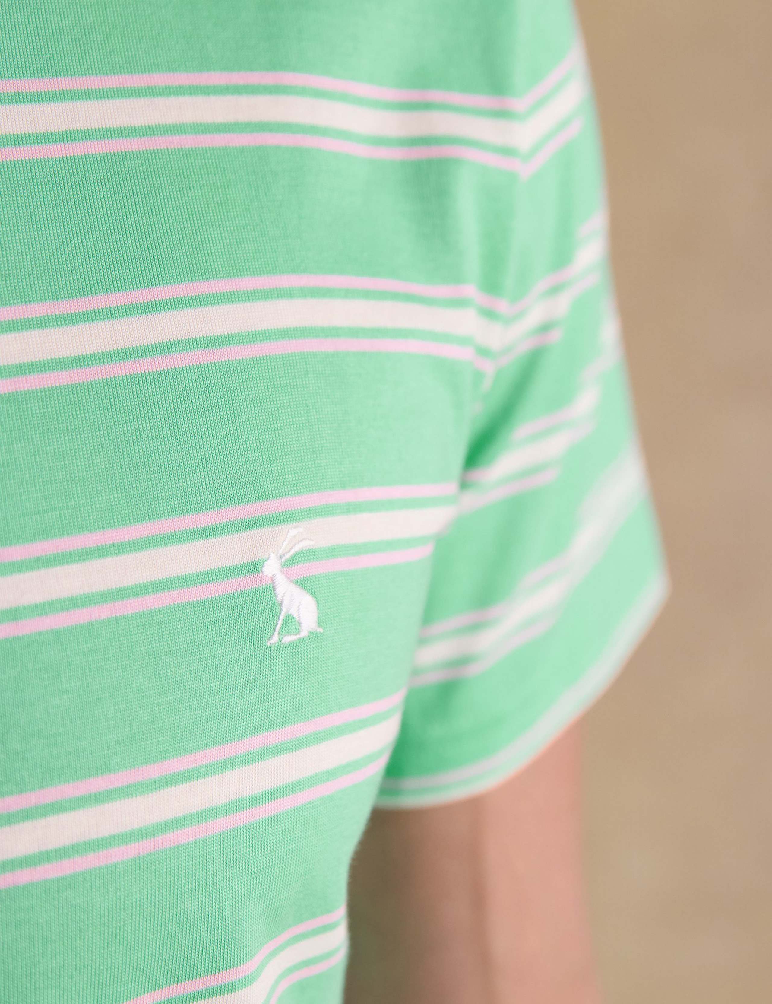 Pure Cotton Striped Crew Neck T-Shirt 6 of 6