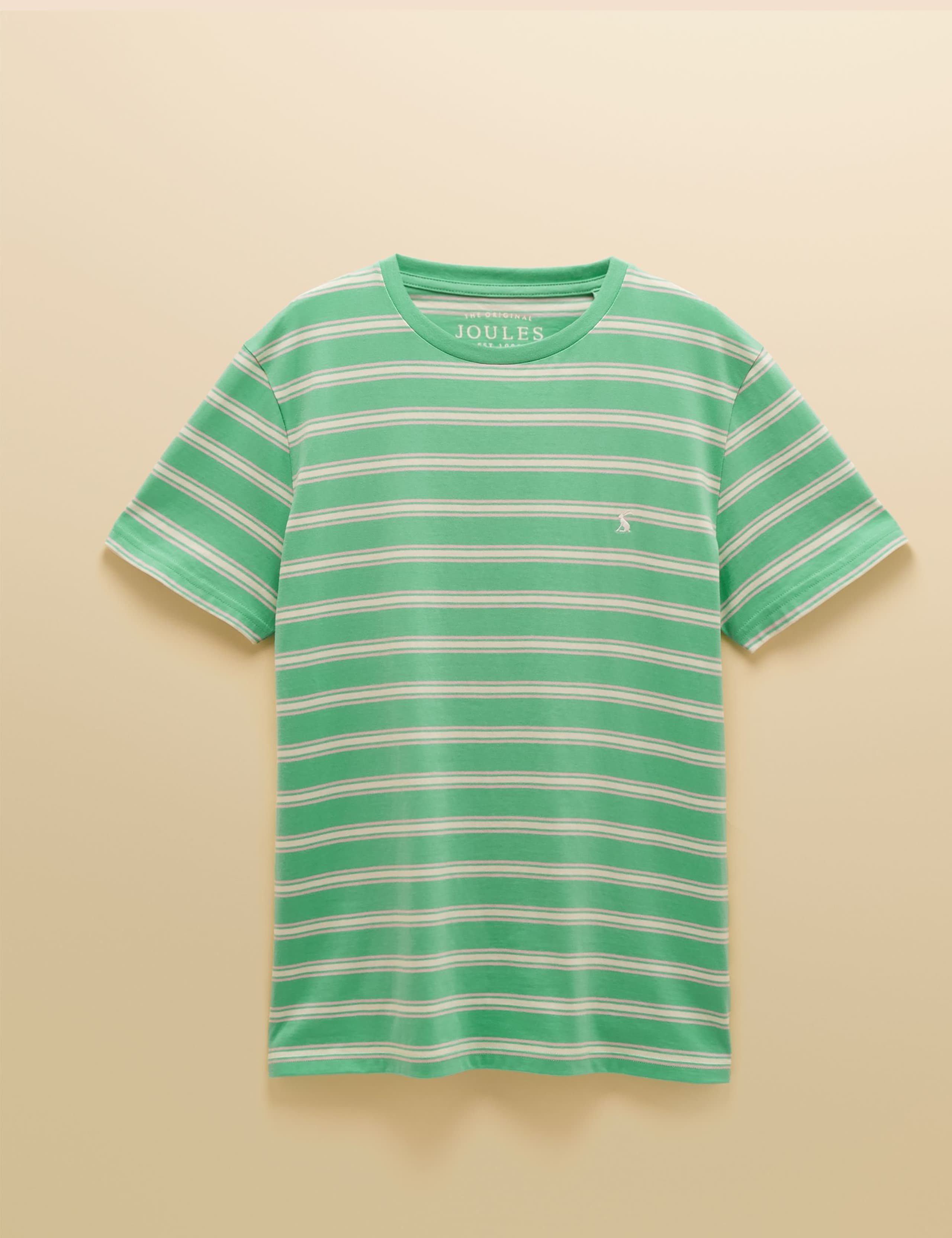 Pure Cotton Striped Crew Neck T-Shirt 2 of 6