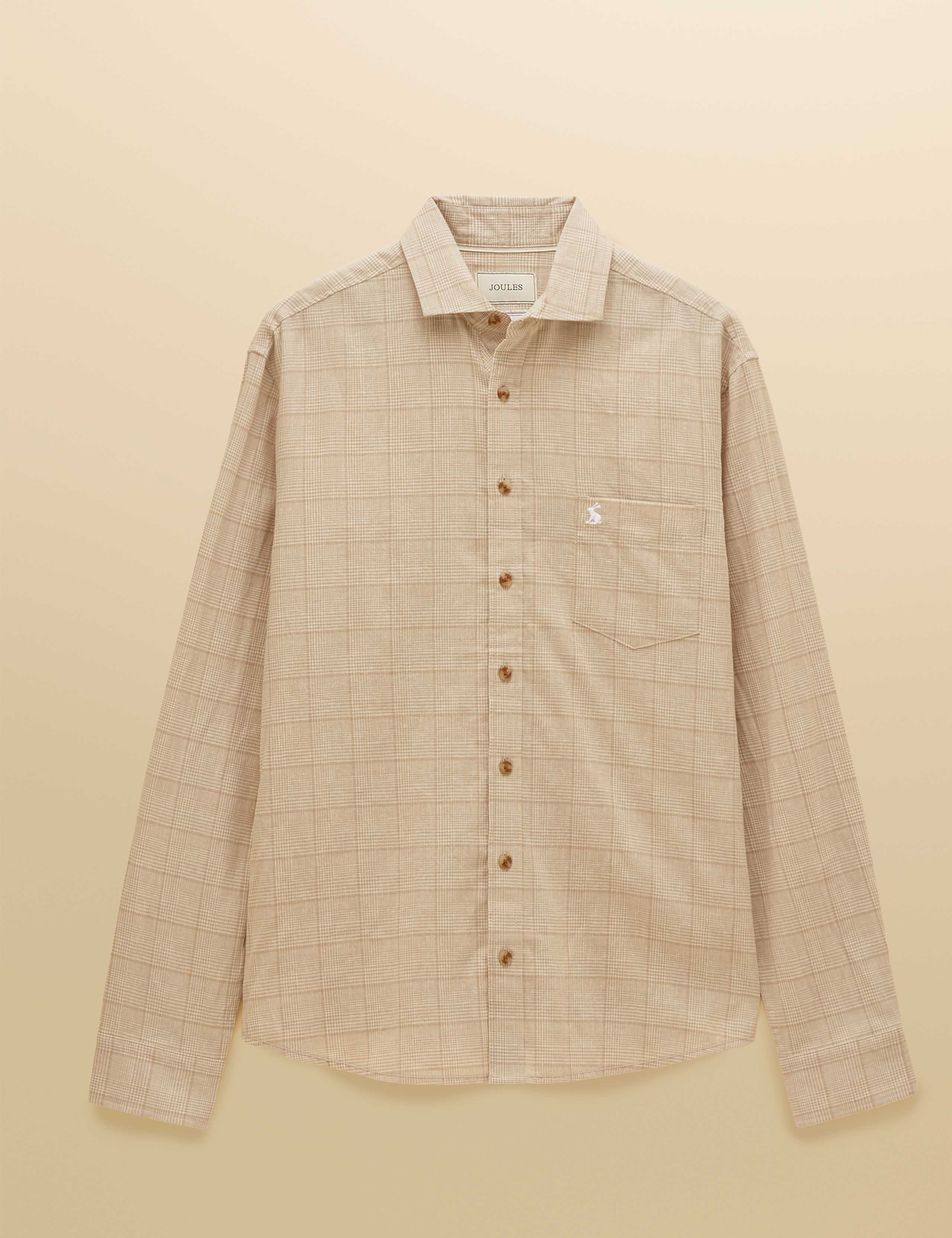Regular Fit Cotton Linen Blend Checked Shirt 7 of 8