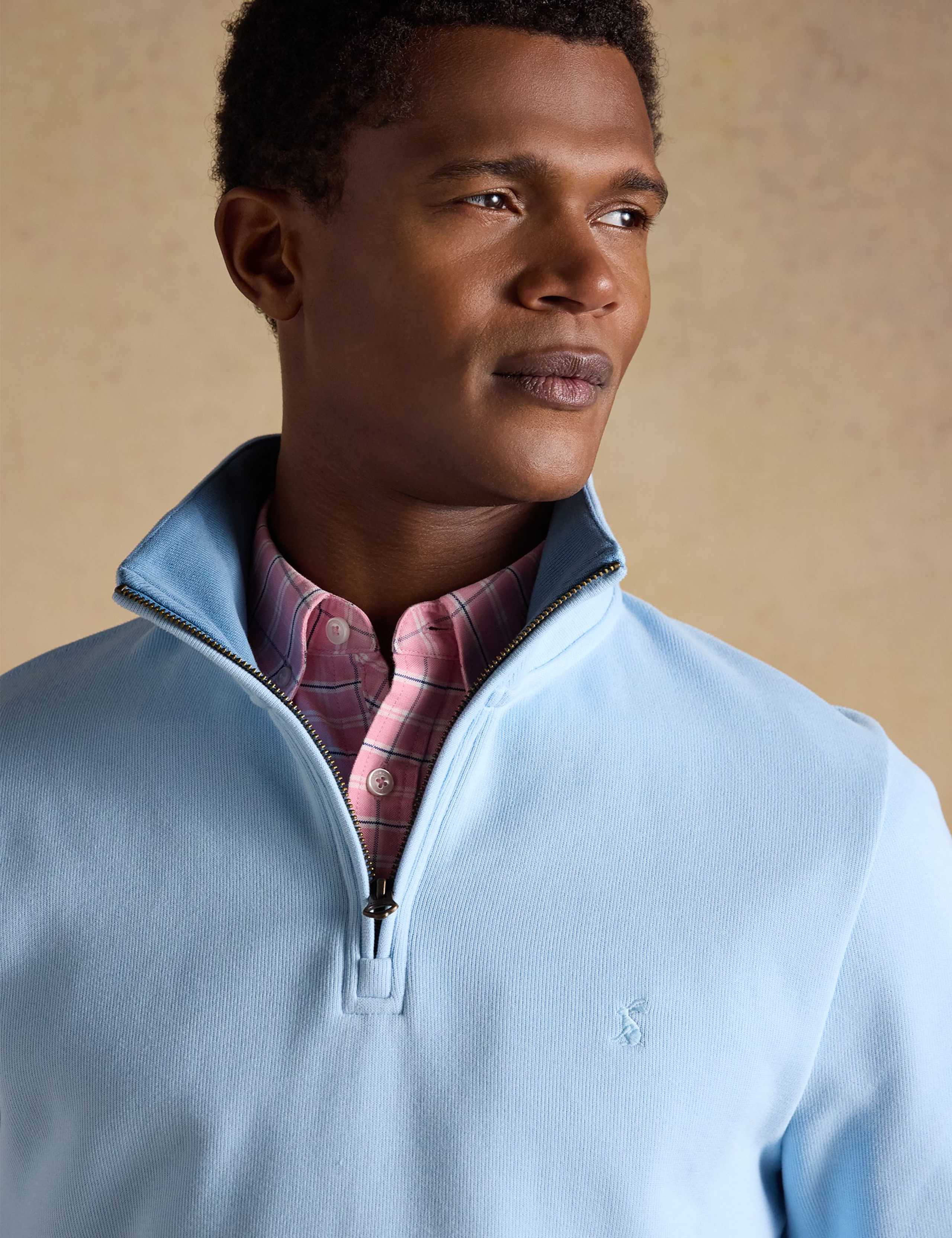 Pure Cotton Quarter Zip Sweatshirt 5 of 8