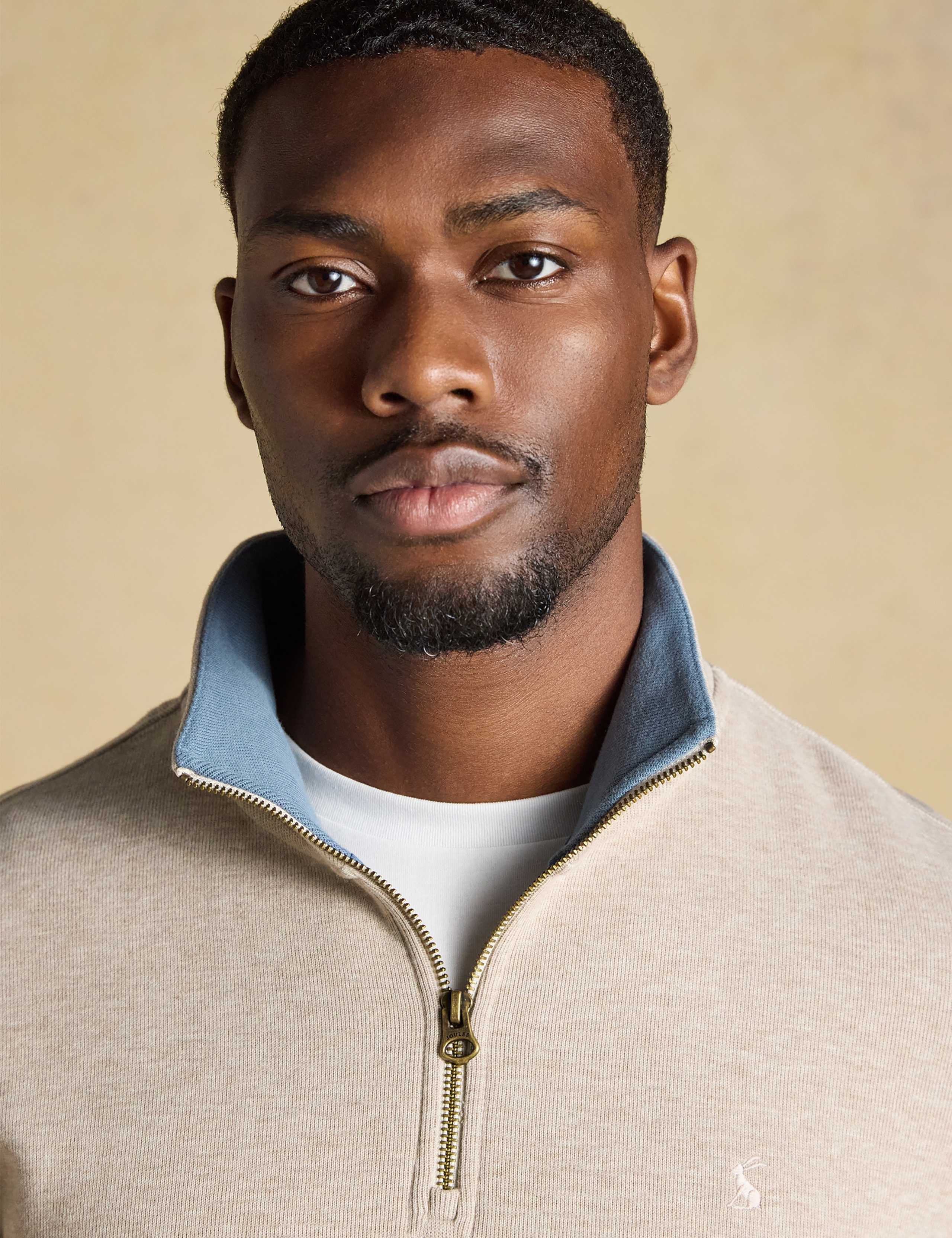 Pure Cotton Quarter Zip Sweatshirt 3 of 8