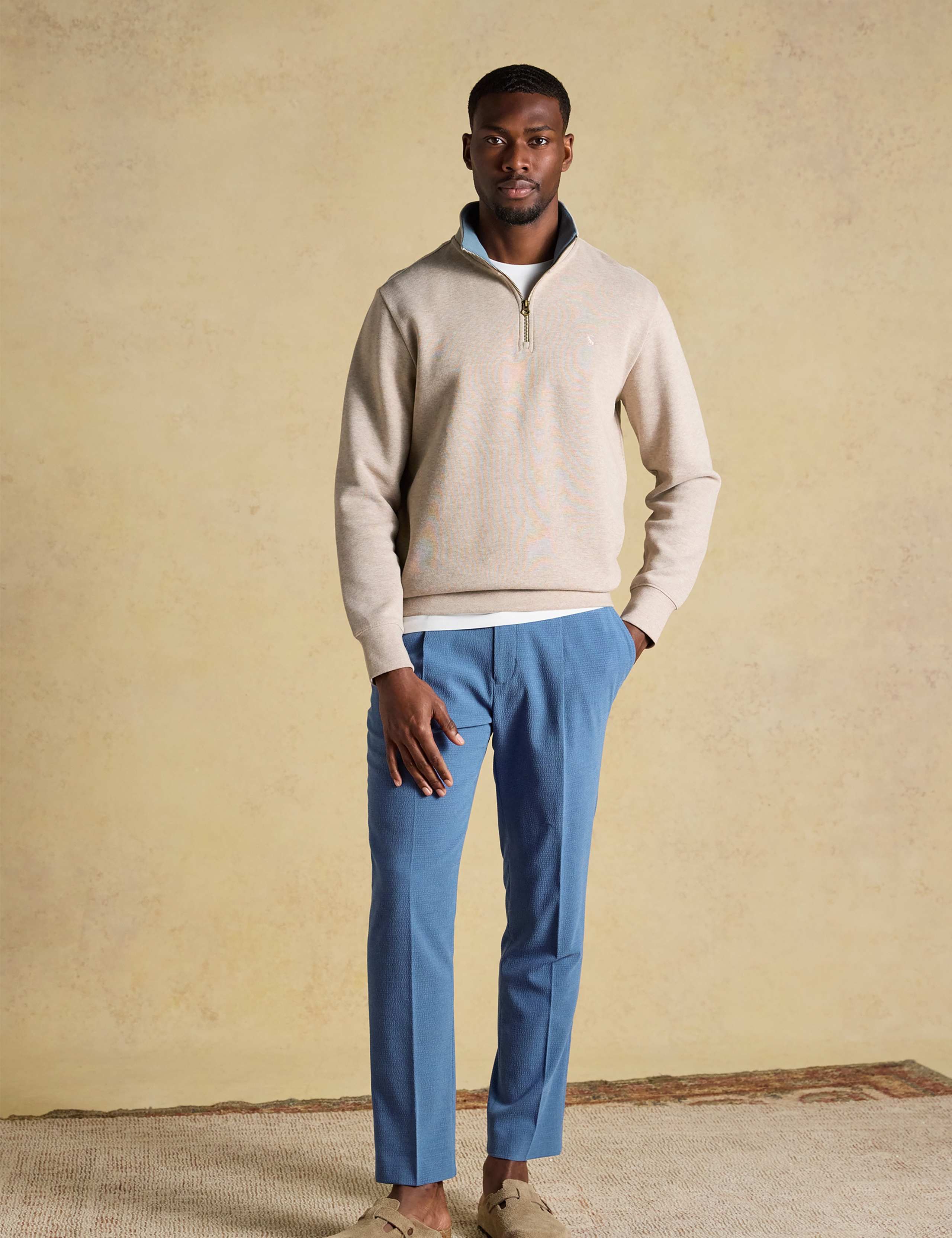 Pure Cotton Quarter Zip Sweatshirt 5 of 8