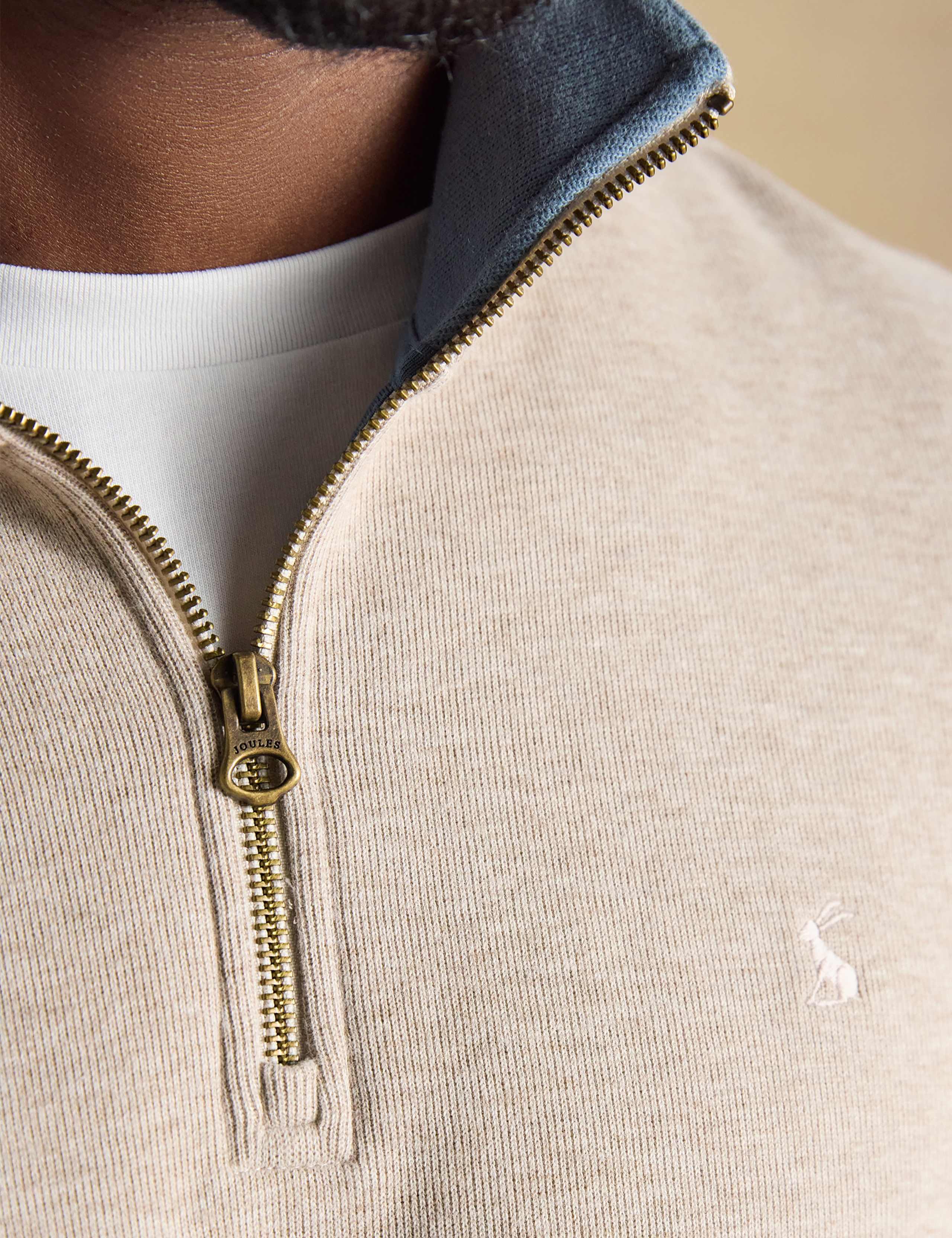 Pure Cotton Quarter Zip Sweatshirt 7 of 8