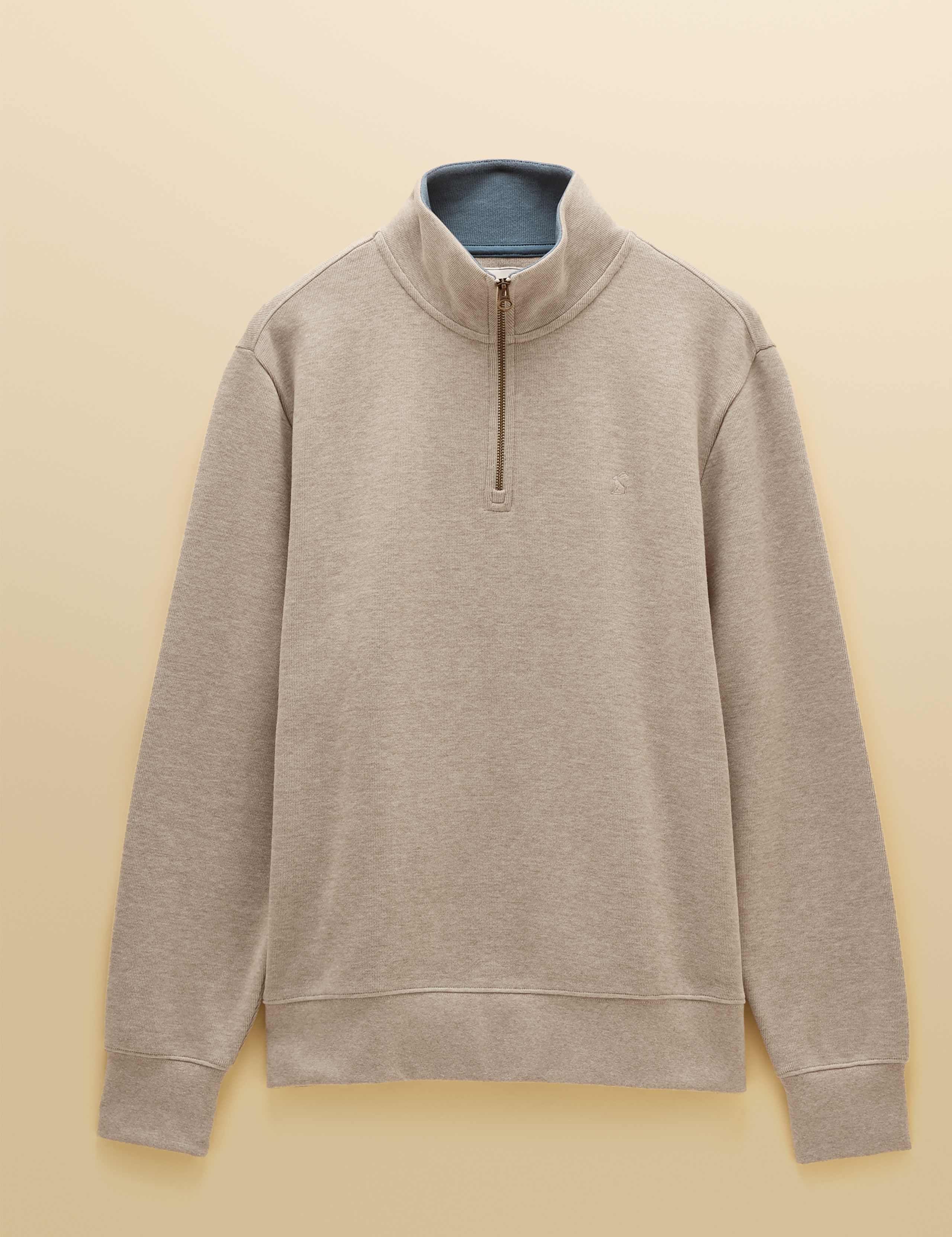 Pure Cotton Quarter Zip Sweatshirt 2 of 8