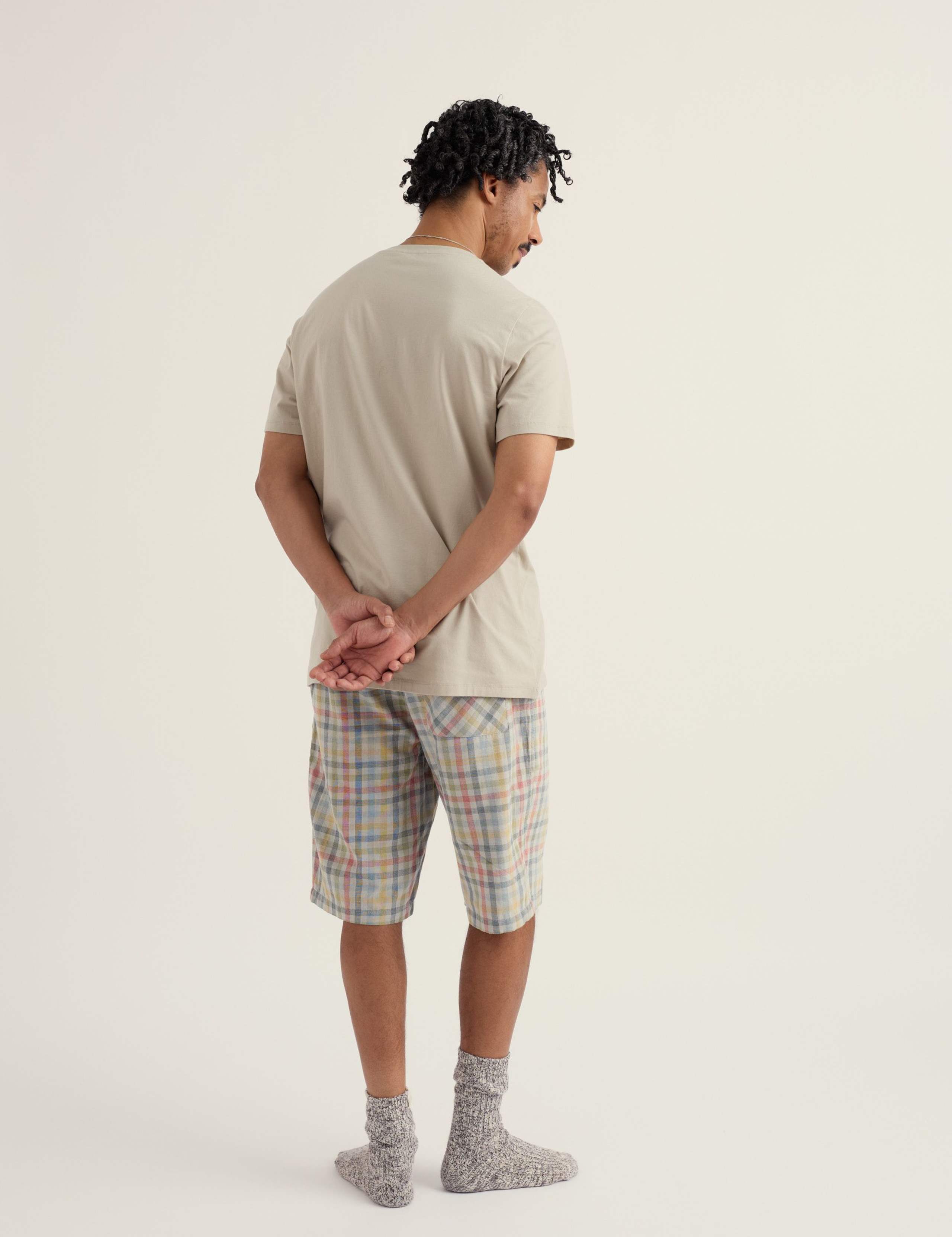 Pure Cotton Checked Pyjama Set 3 of 5