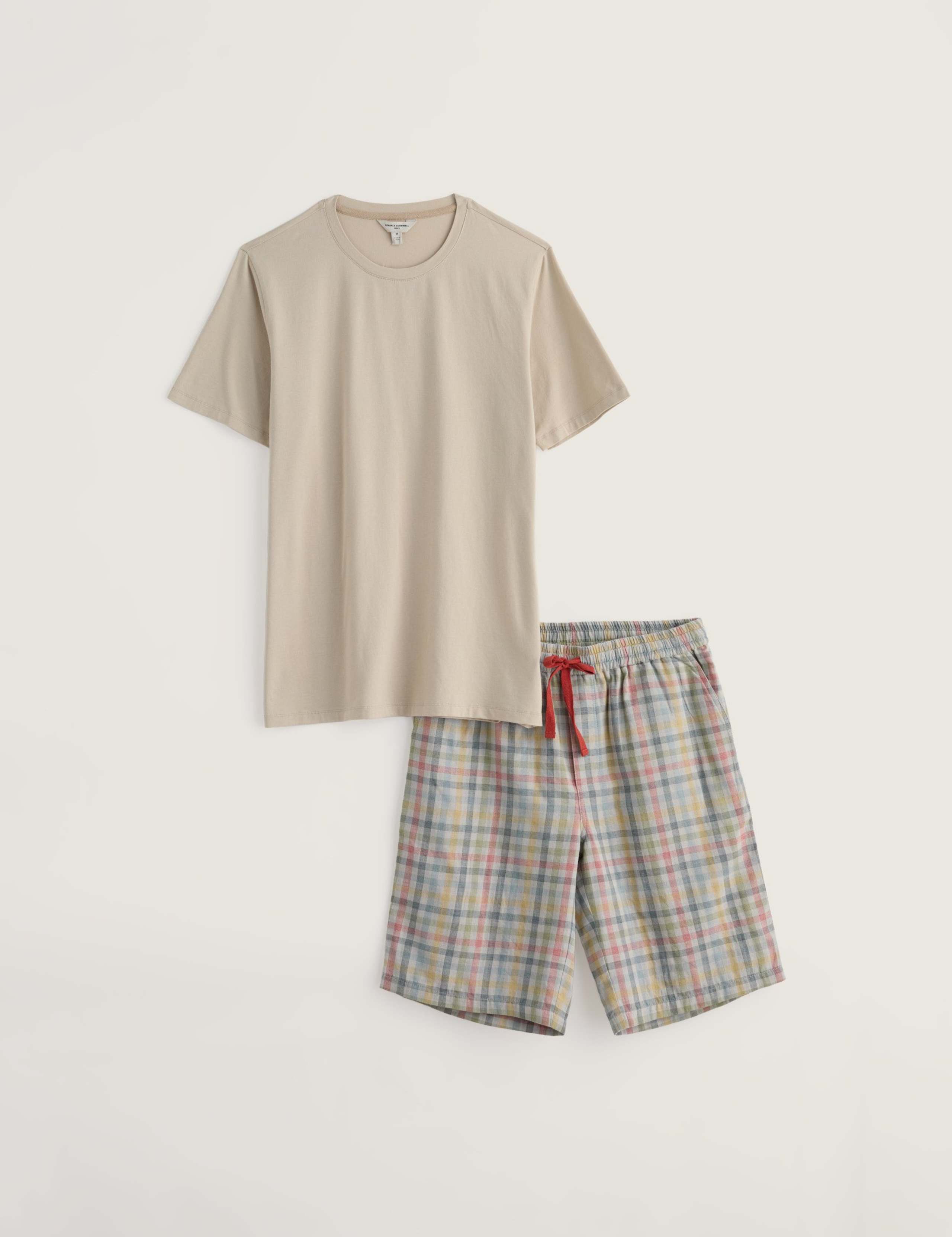 Pure Cotton Checked Pyjama Set 2 of 5