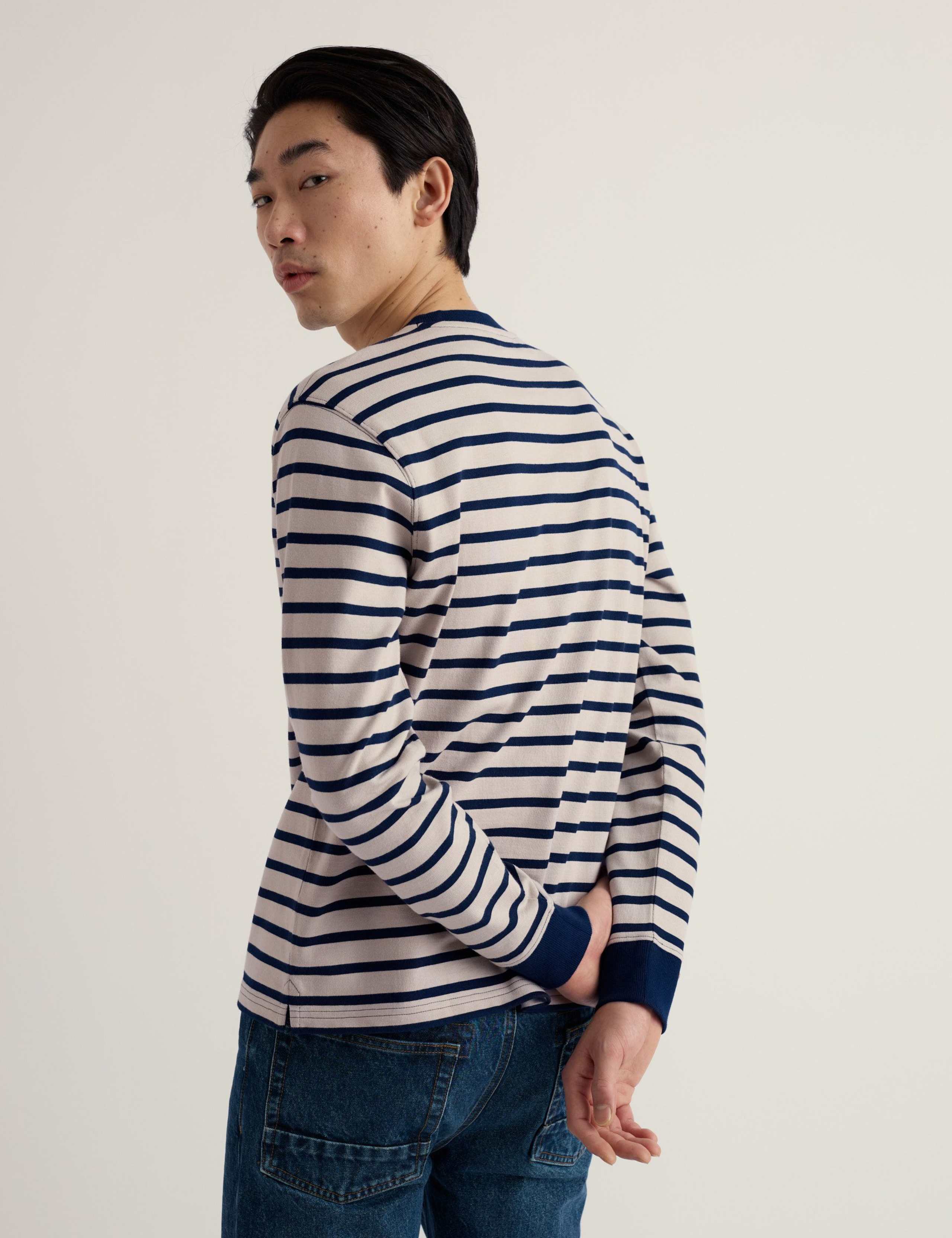 Pure Cotton Striped Crew Neck Top 3 of 5