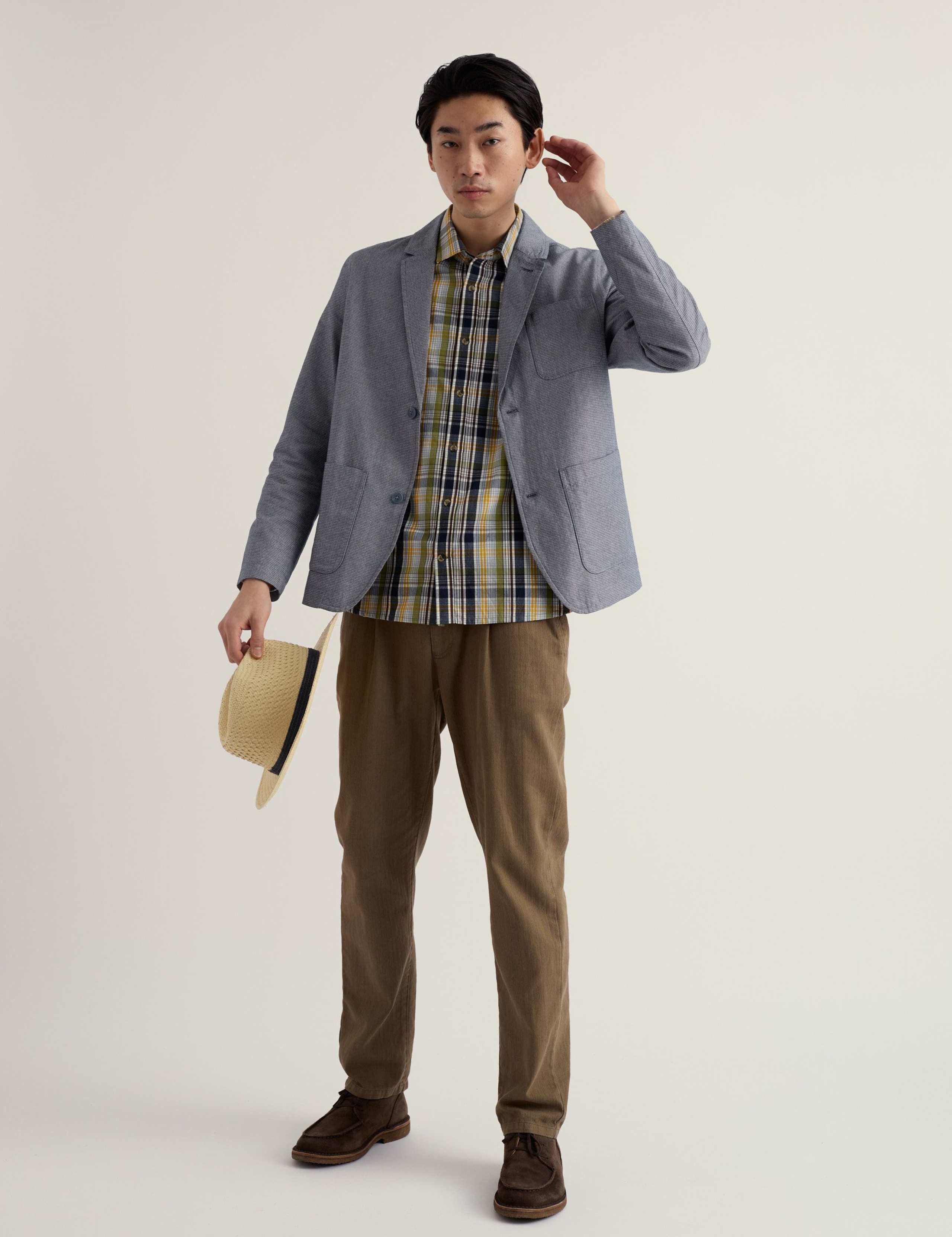 Regular Fit Pure Cotton Textured Blazer 3 of 5