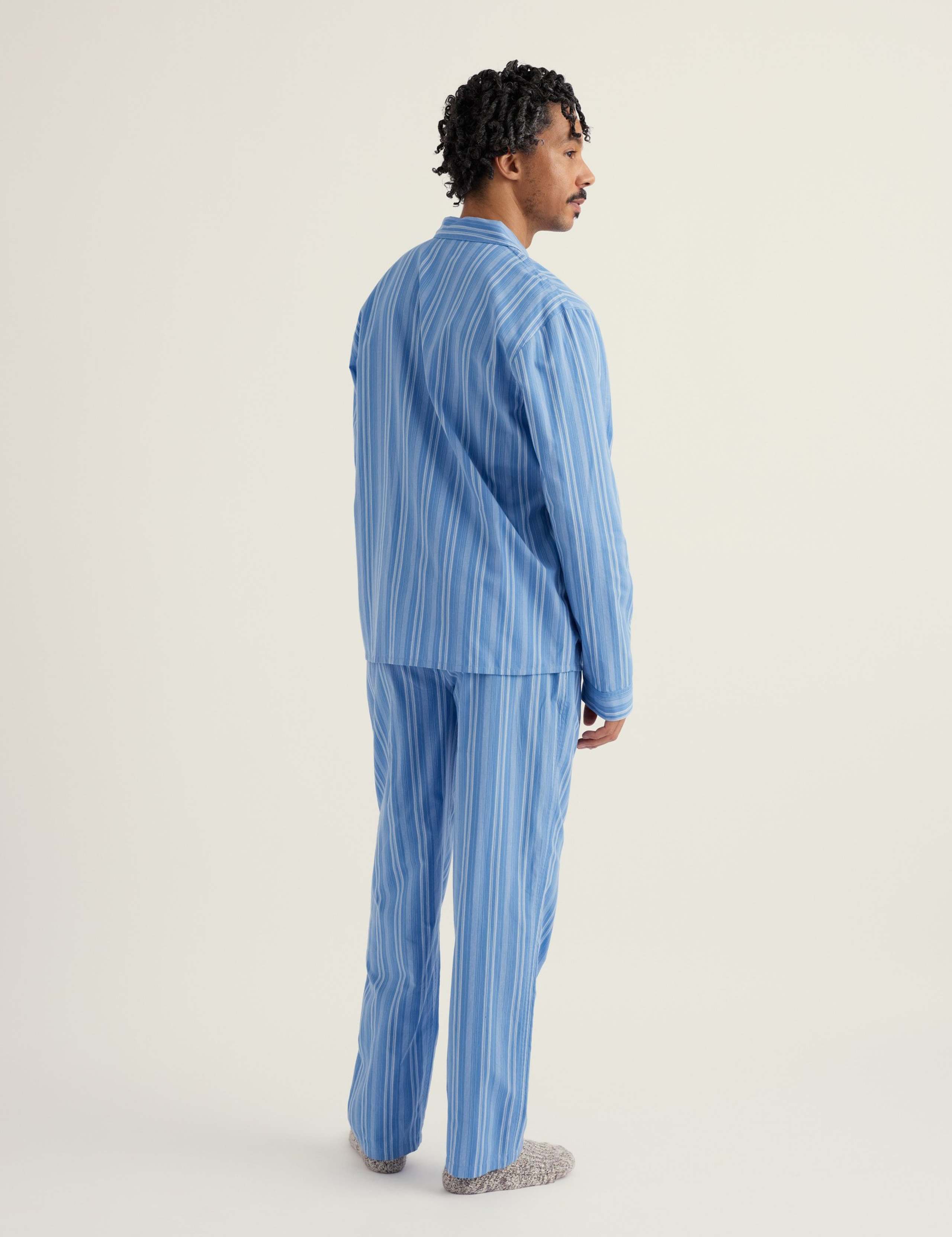Pure Cotton Striped Pyjama Set 3 of 5