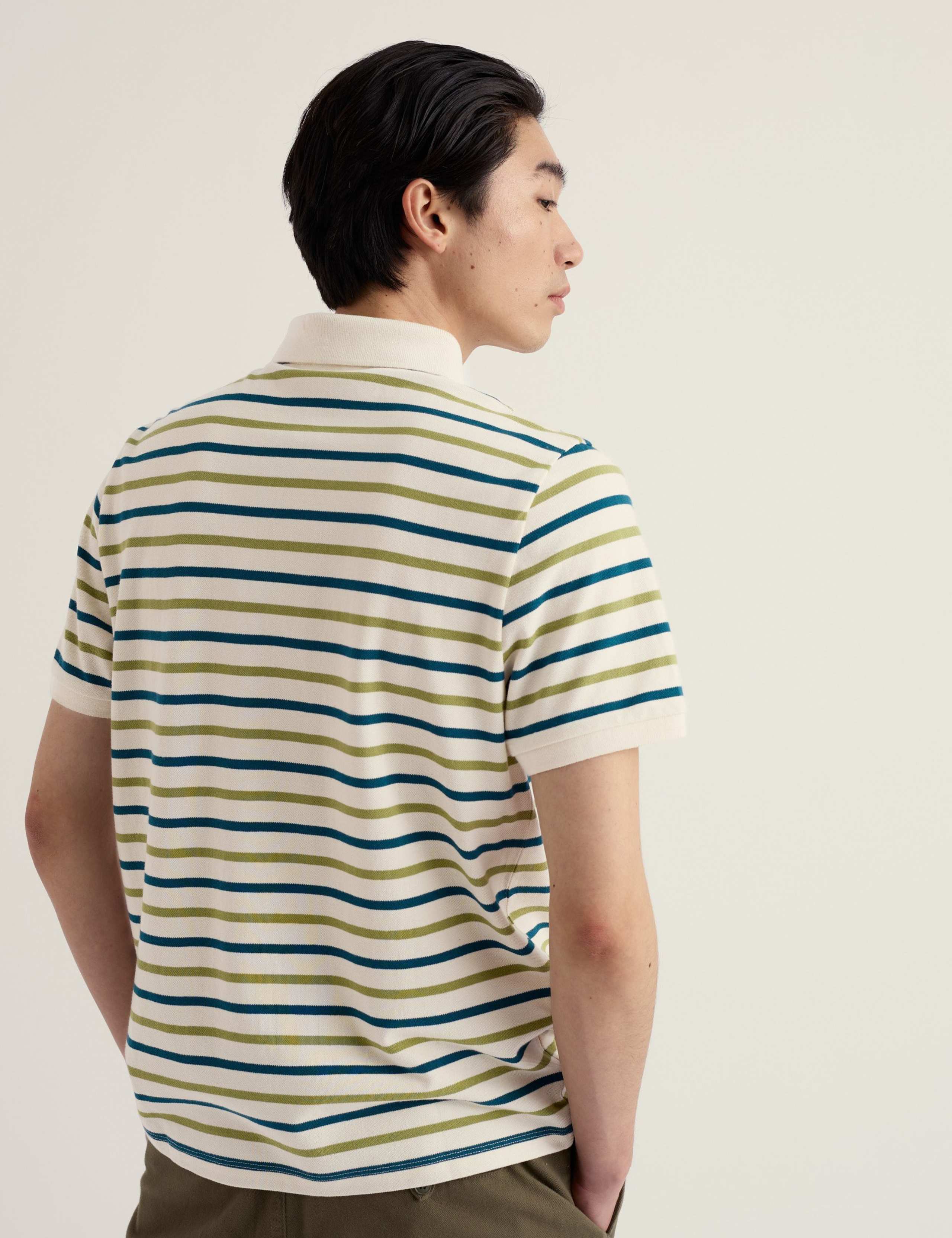 Pure Cotton Striped Polo Shirt 3 of 5