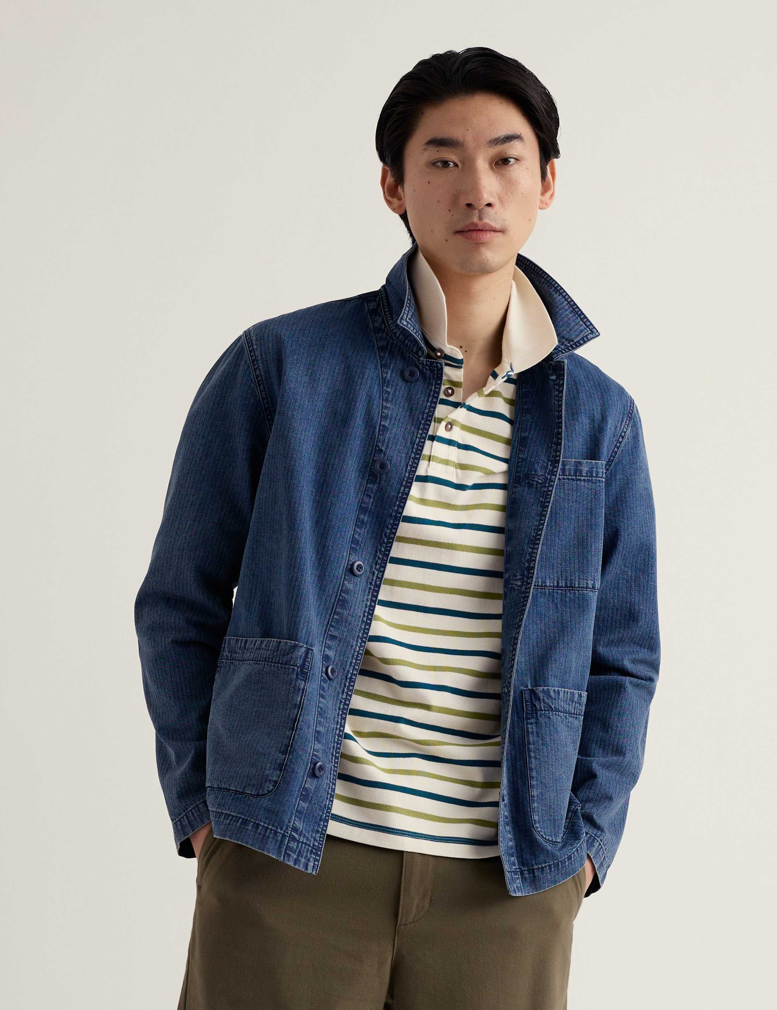 Pure Cotton Striped Polo Shirt 4 of 5