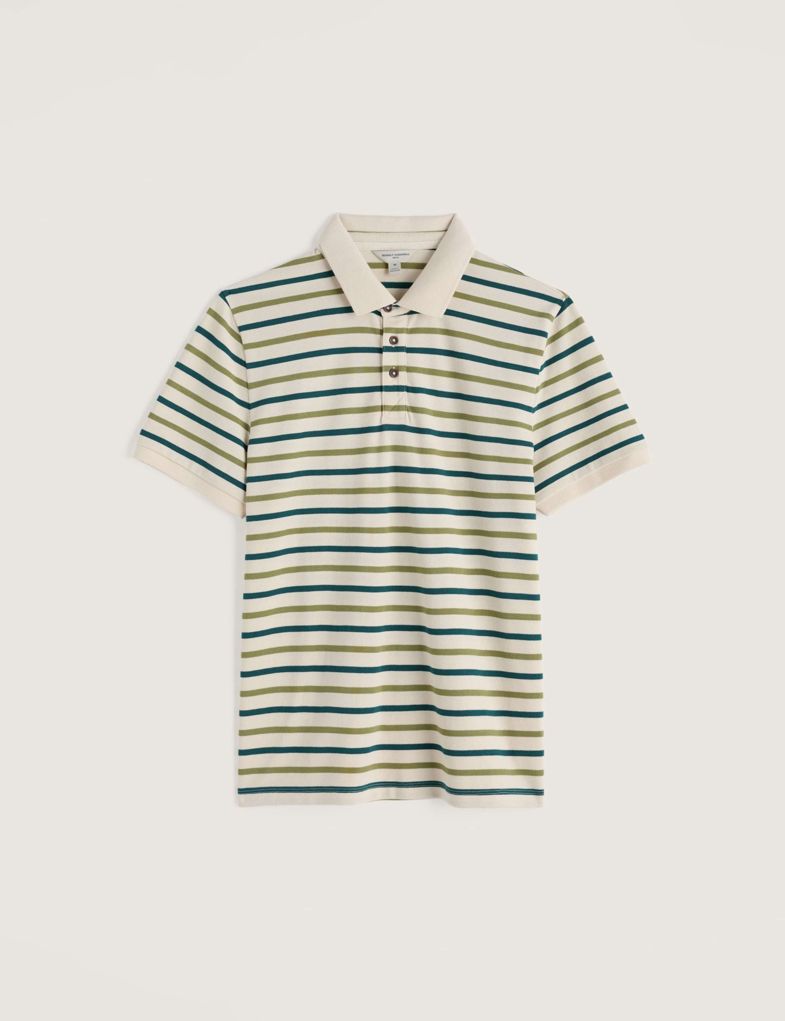 Pure Cotton Striped Polo Shirt 2 of 5