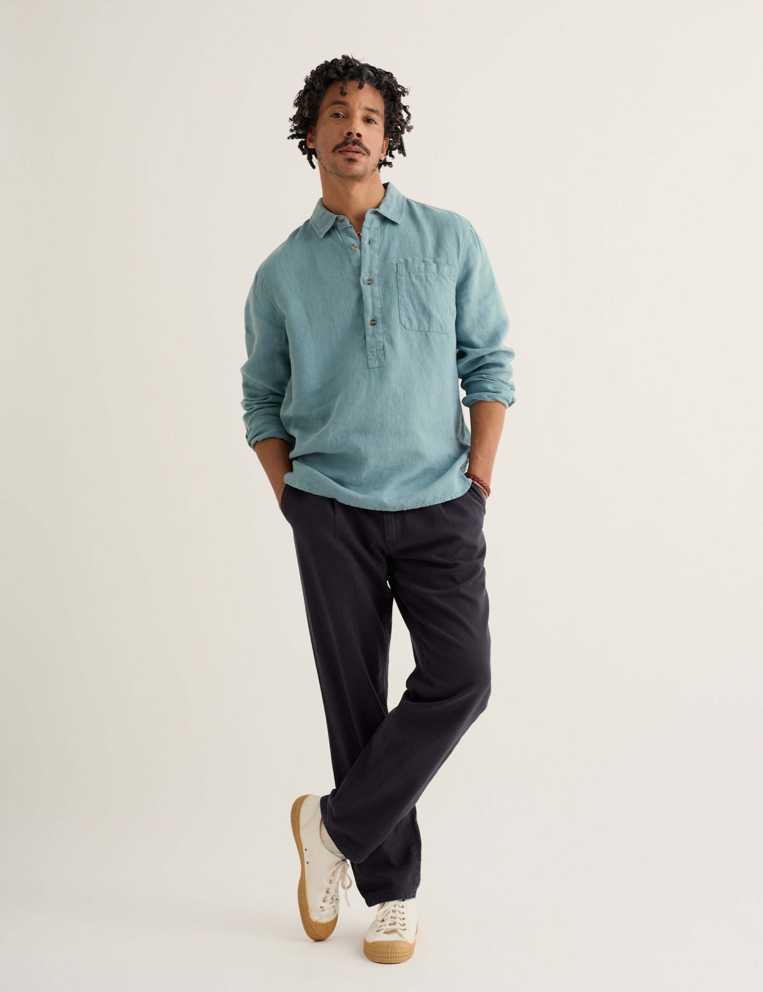 Regular Fit Pure Linen Overhead Shirt 1 of 5