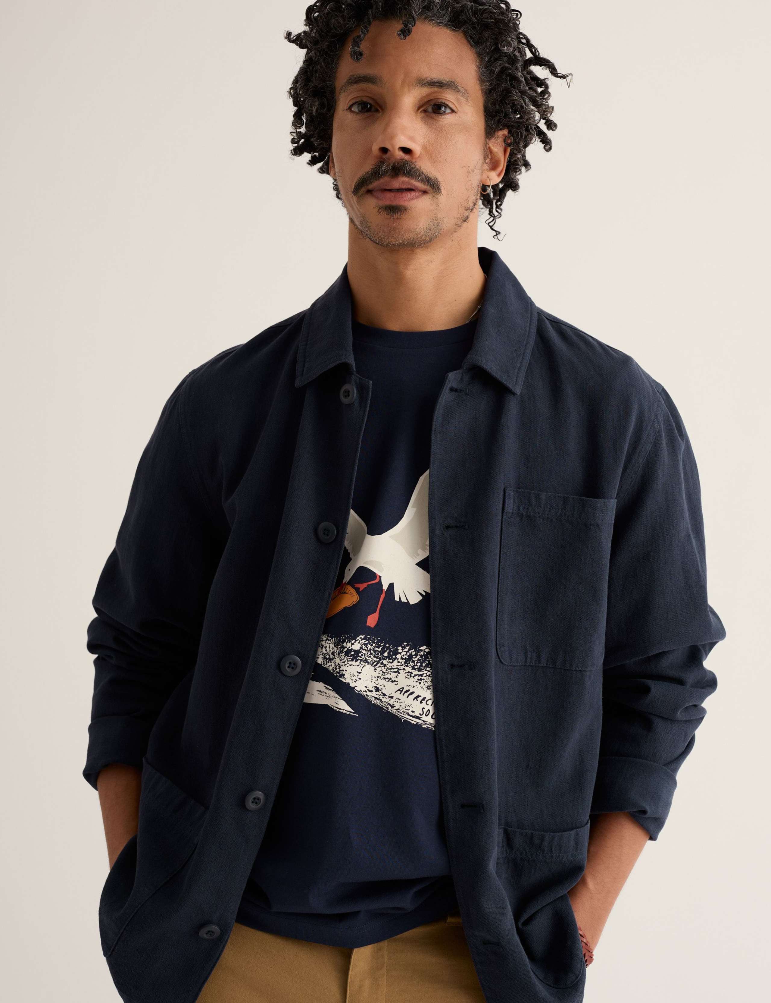 Pure Cotton Seagull Graphic T-Shirt 4 of 5