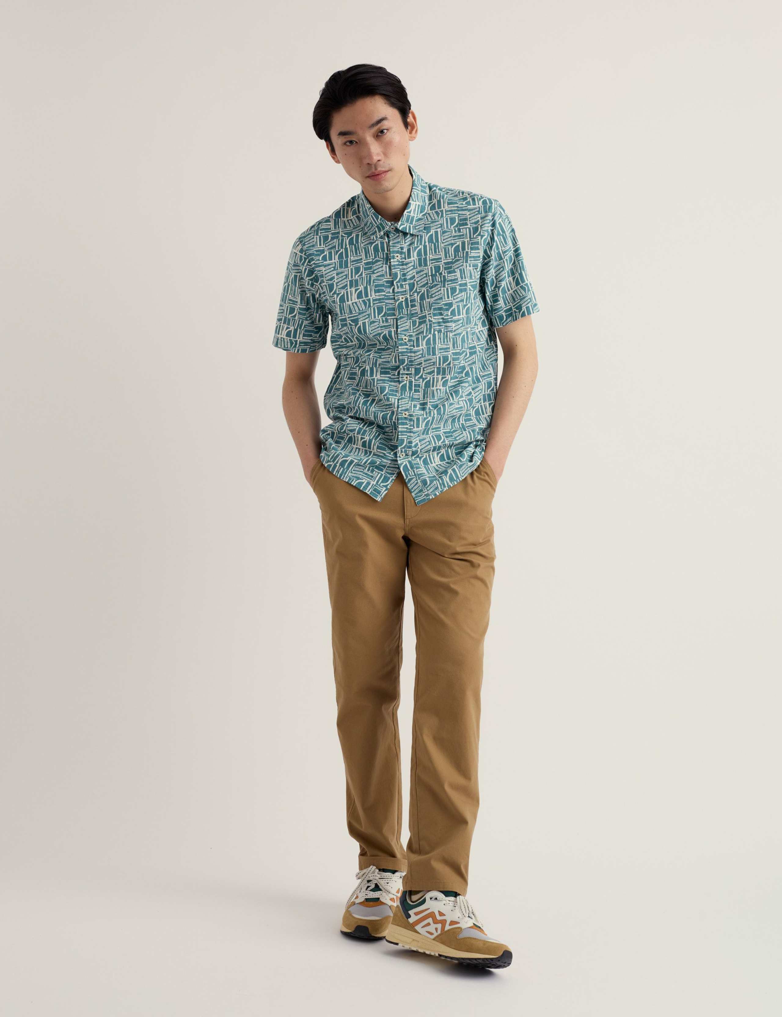 Pure Cotton Geometric Short Sleeve Shirt 1 of 5