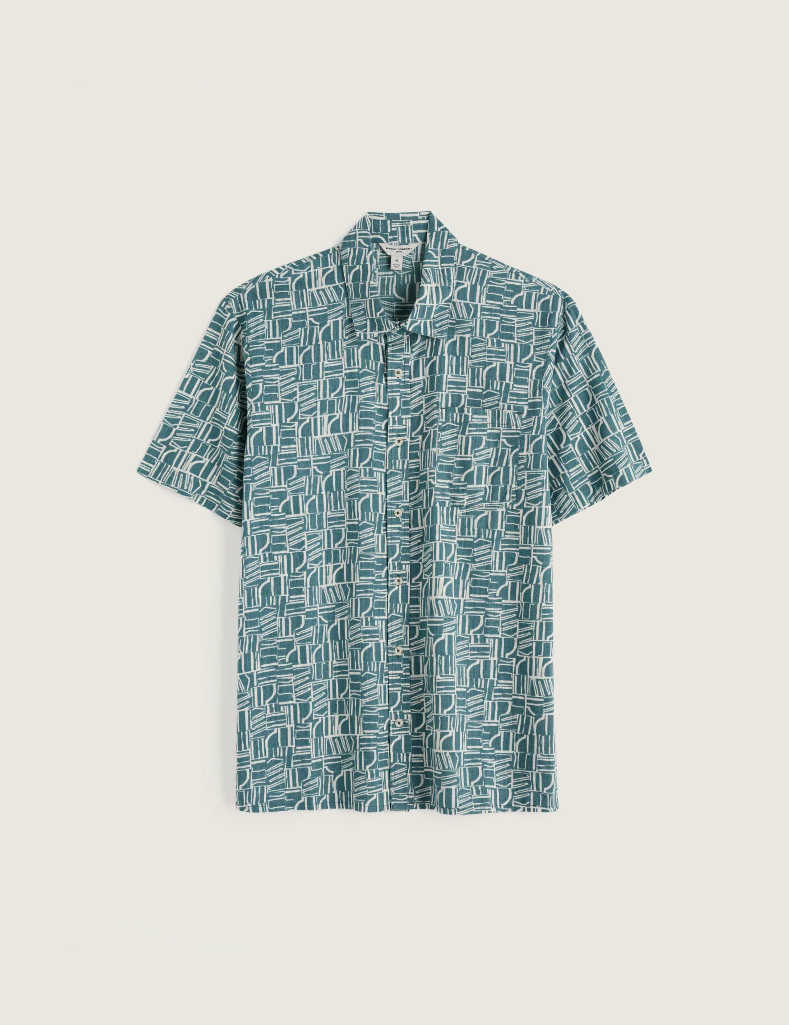 Pure Cotton Geometric Short Sleeve Shirt 2 of 5