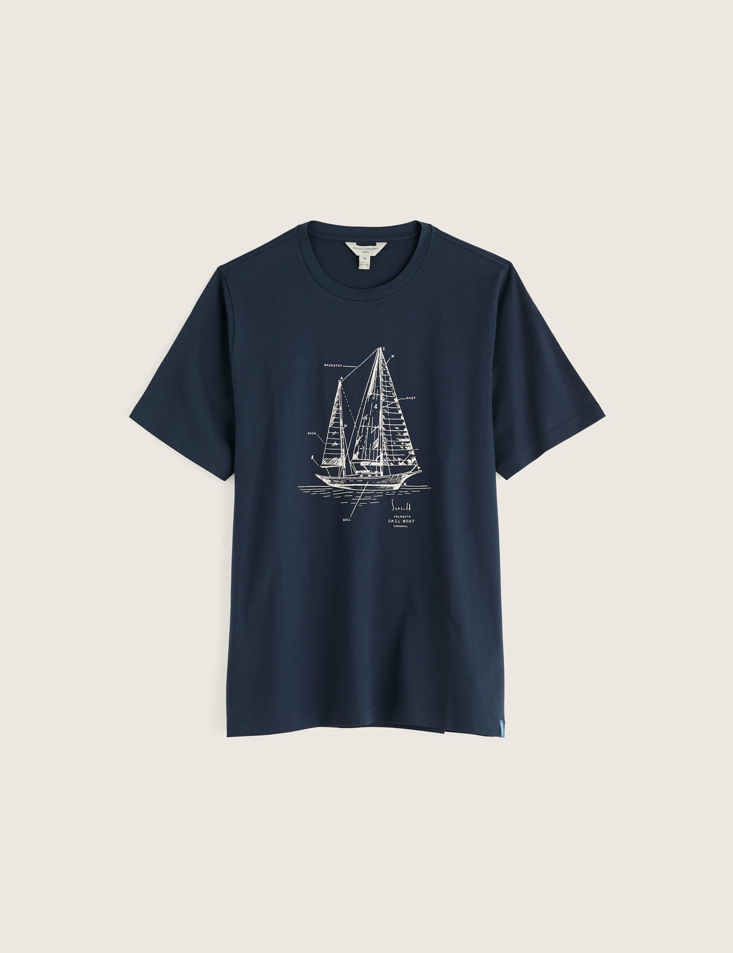 Pure Cotton Sailboat Graphic T-Shirt 2 of 5