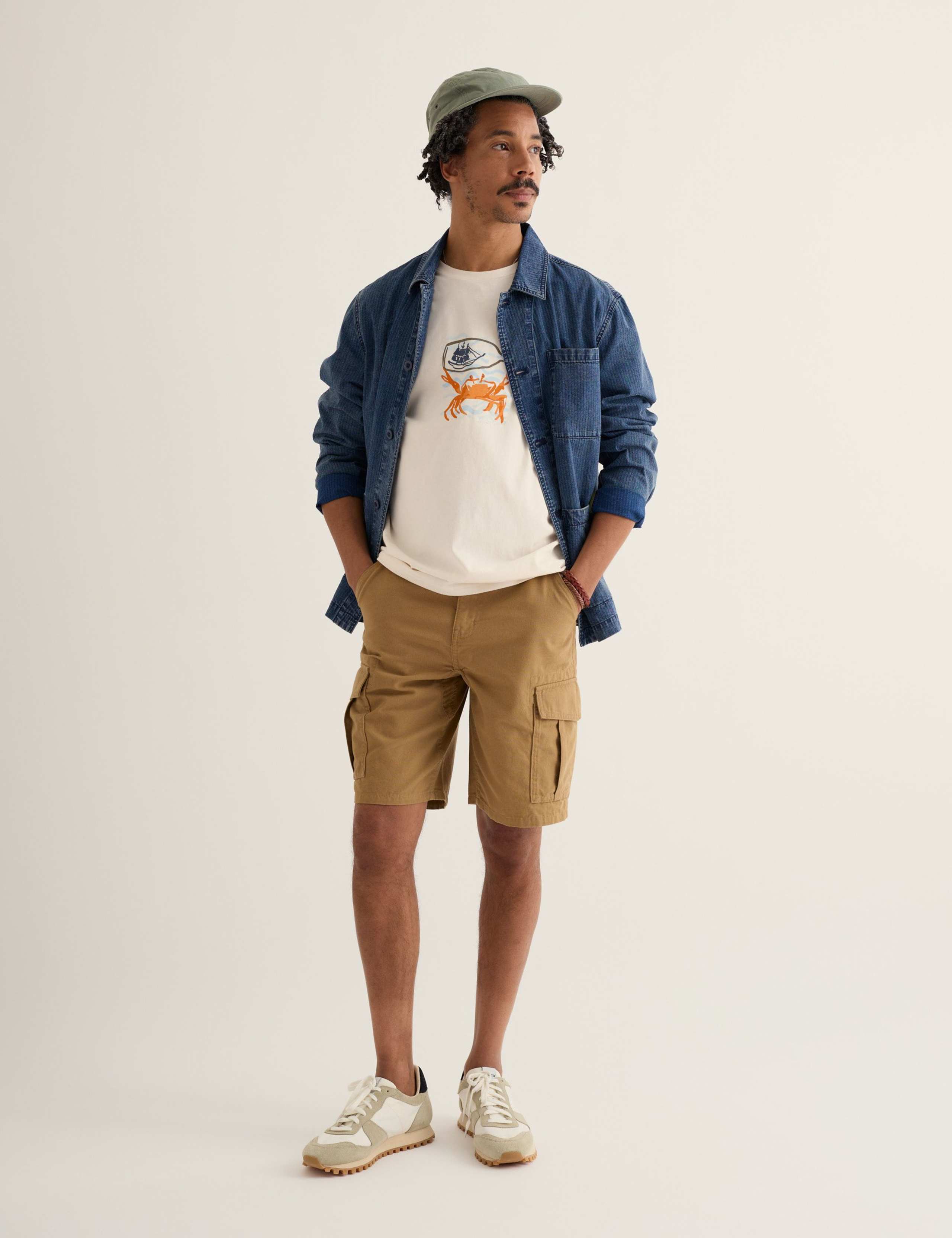 Pure Cotton Crab Graphic Crew Neck T-Shirt 3 of 5