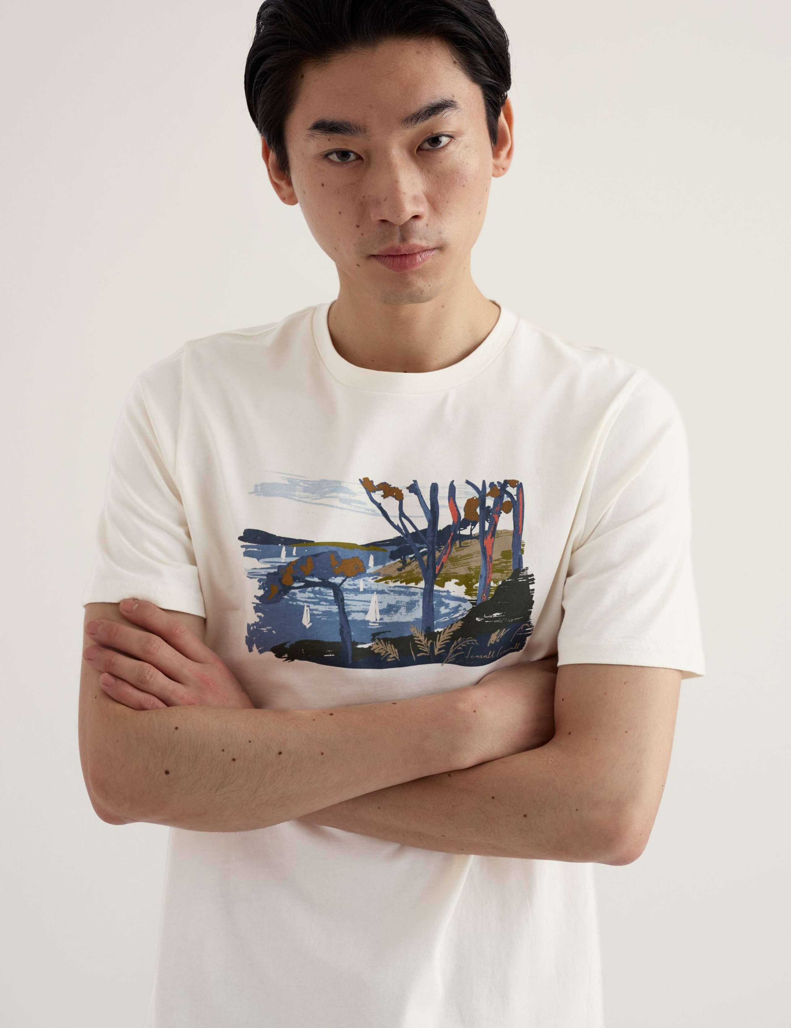 Pure Cotton Coastal Graphic T-Shirt 3 of 5