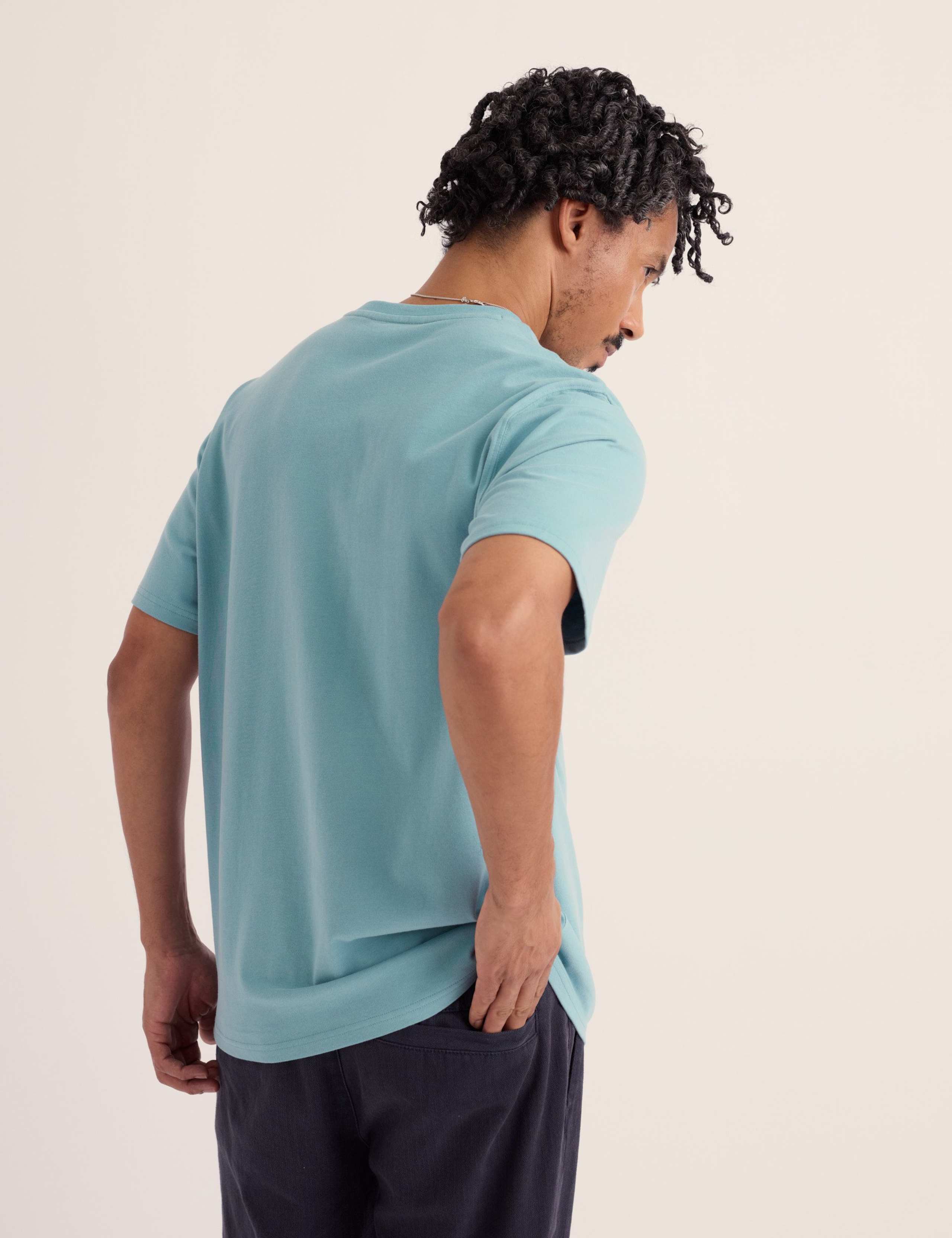 Pure Cotton Jersey Crew Neck T-Shirt 4 of 5