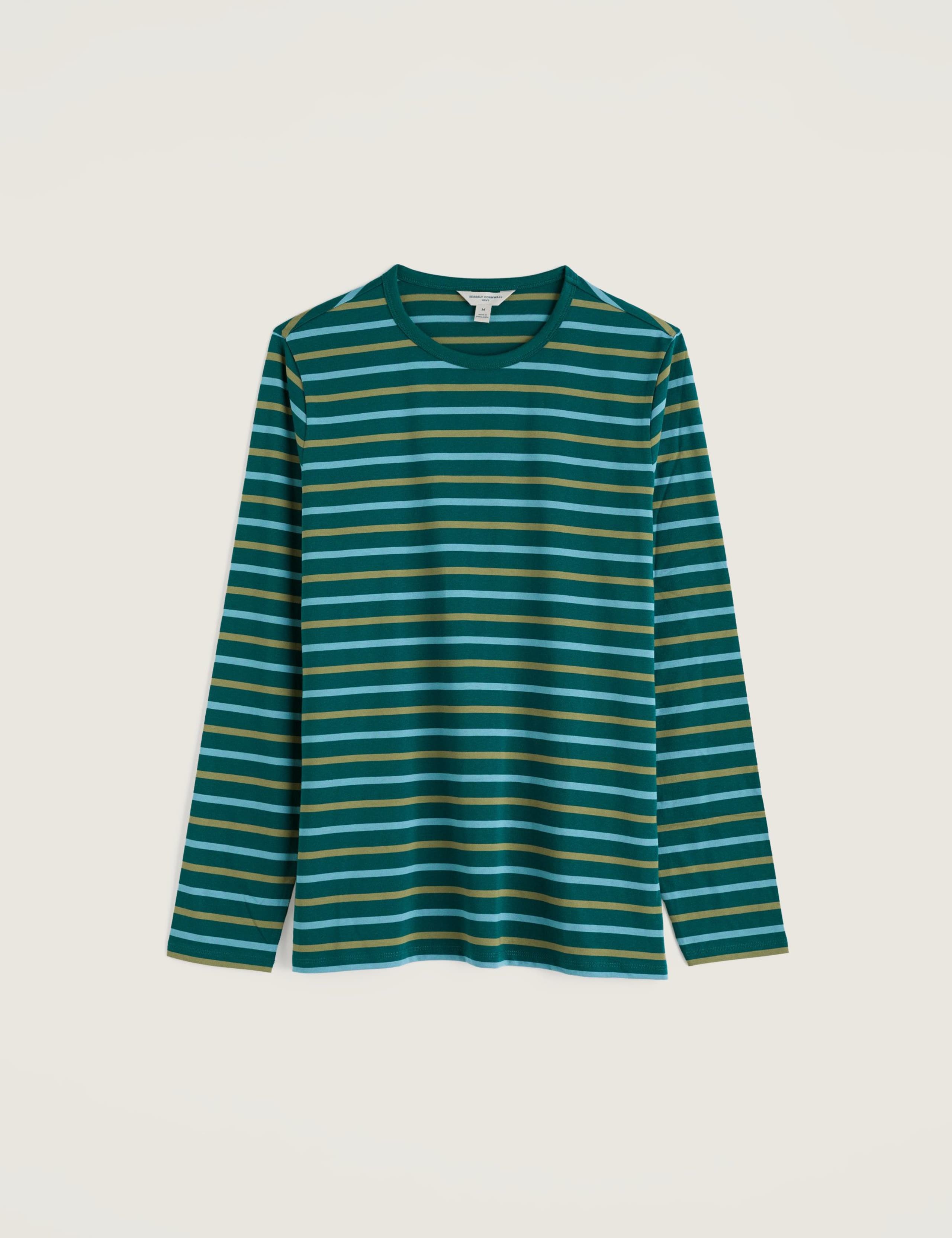 Pure Cotton Striped Long Sleeve T-Shirt 2 of 5