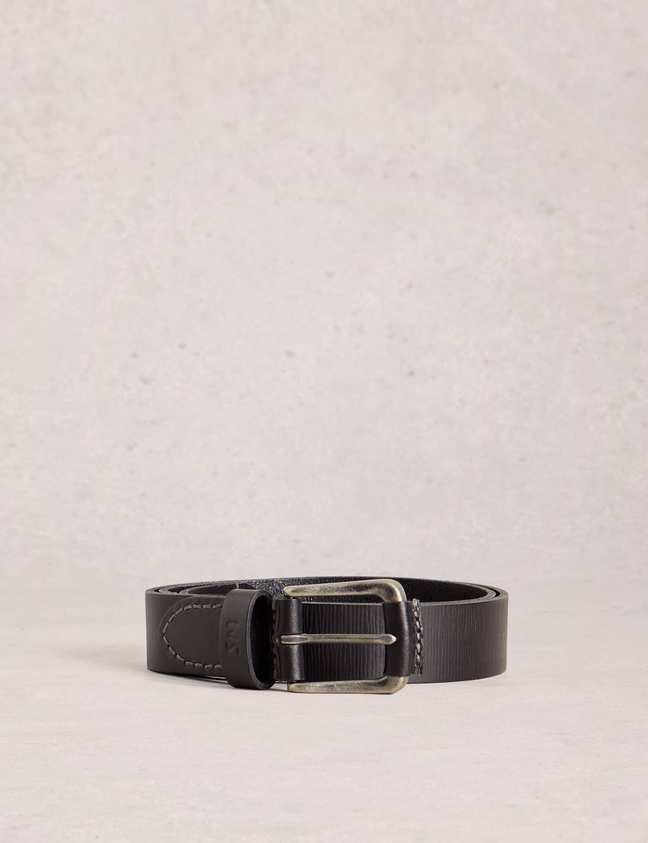 Leather Rectangular Buckle Belt 1 of 3