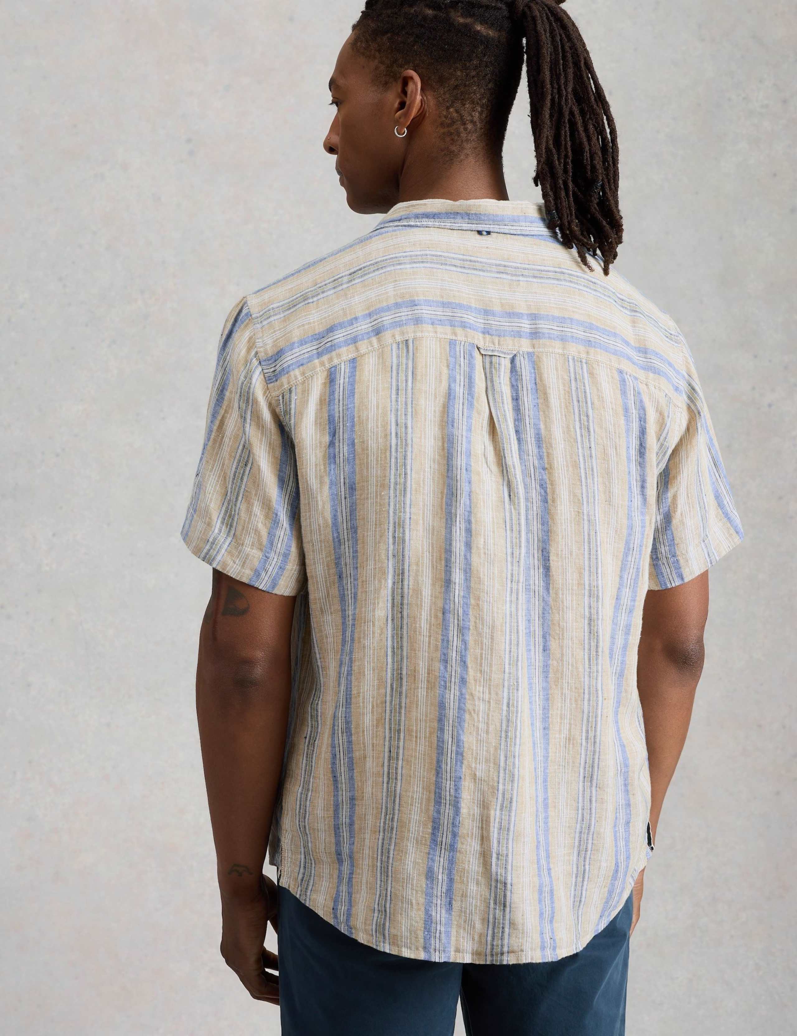 Regular Fit Pure Linen Striped Shirt 2 of 6
