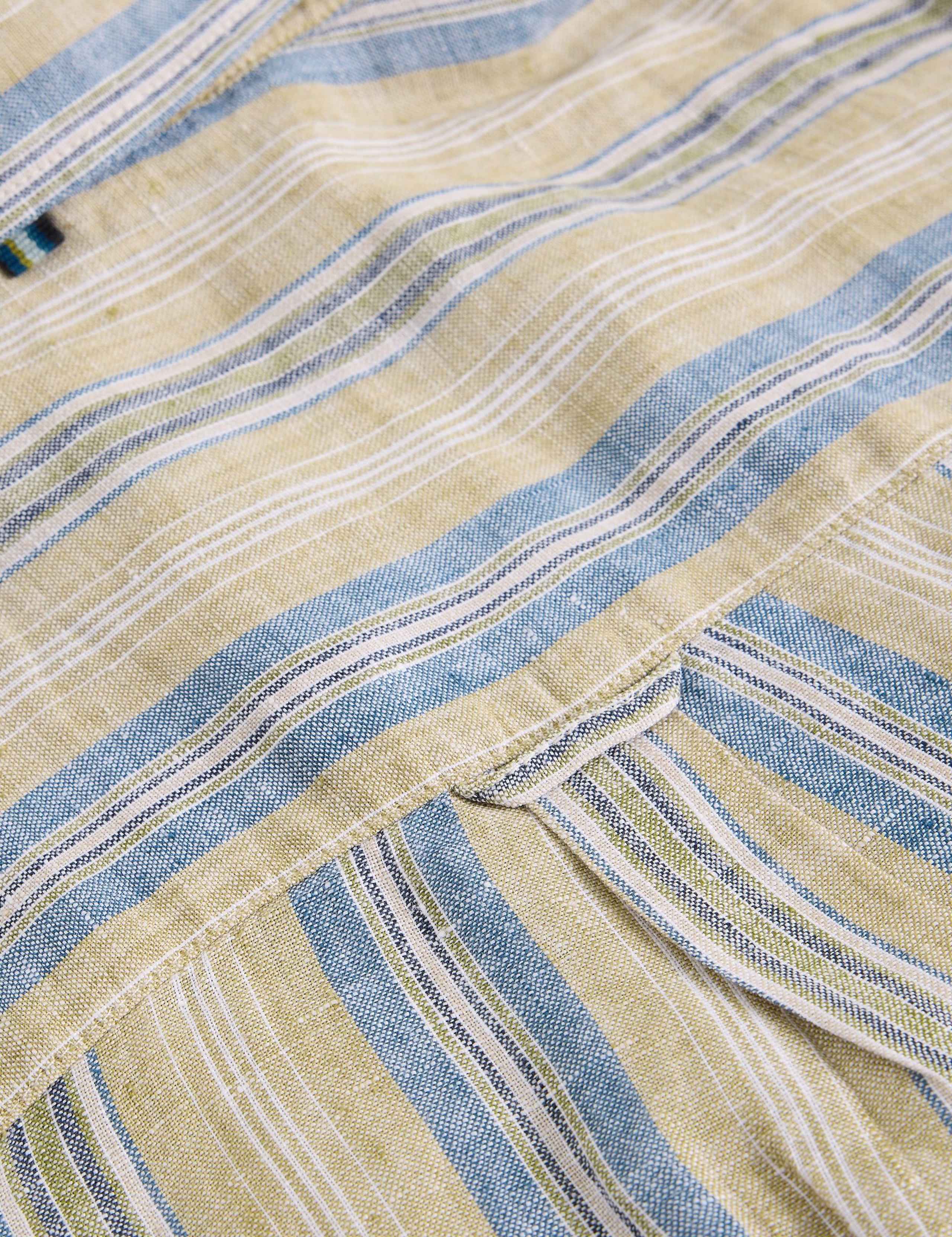 Regular Fit Pure Linen Striped Shirt 4 of 6