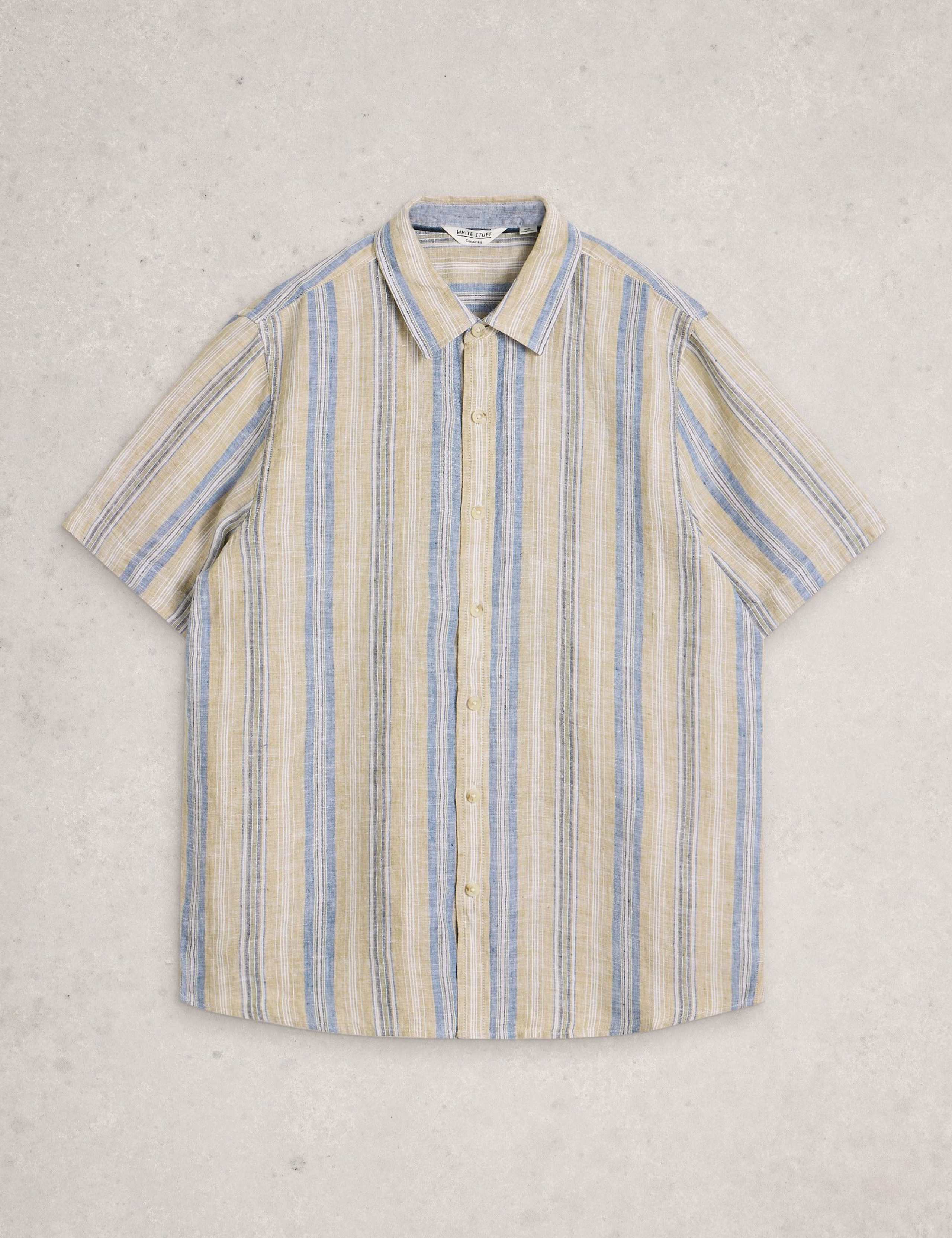 Regular Fit Pure Linen Striped Shirt 6 of 6