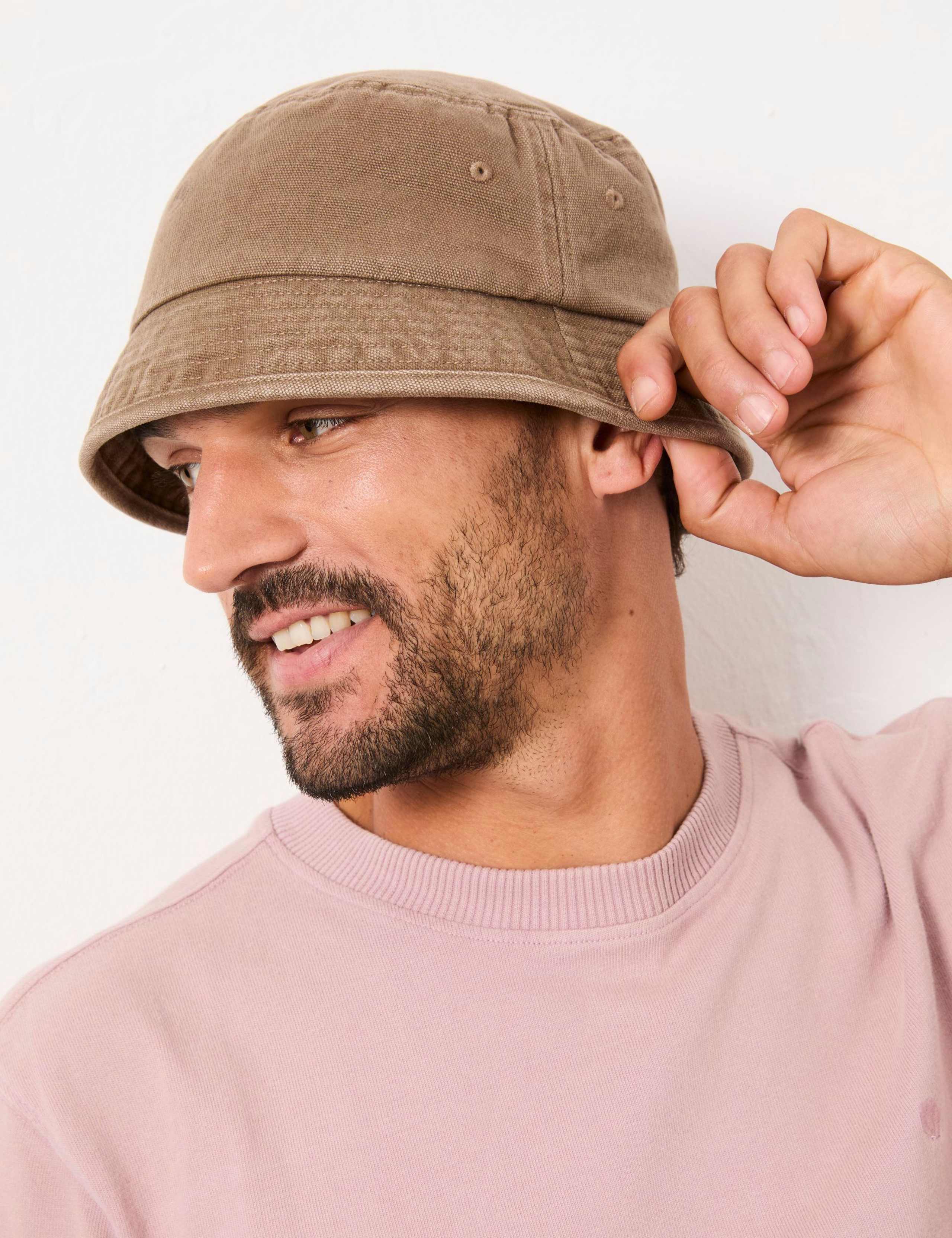 Pure Cotton Embroidered Logo Bucket Hat 3 of 3