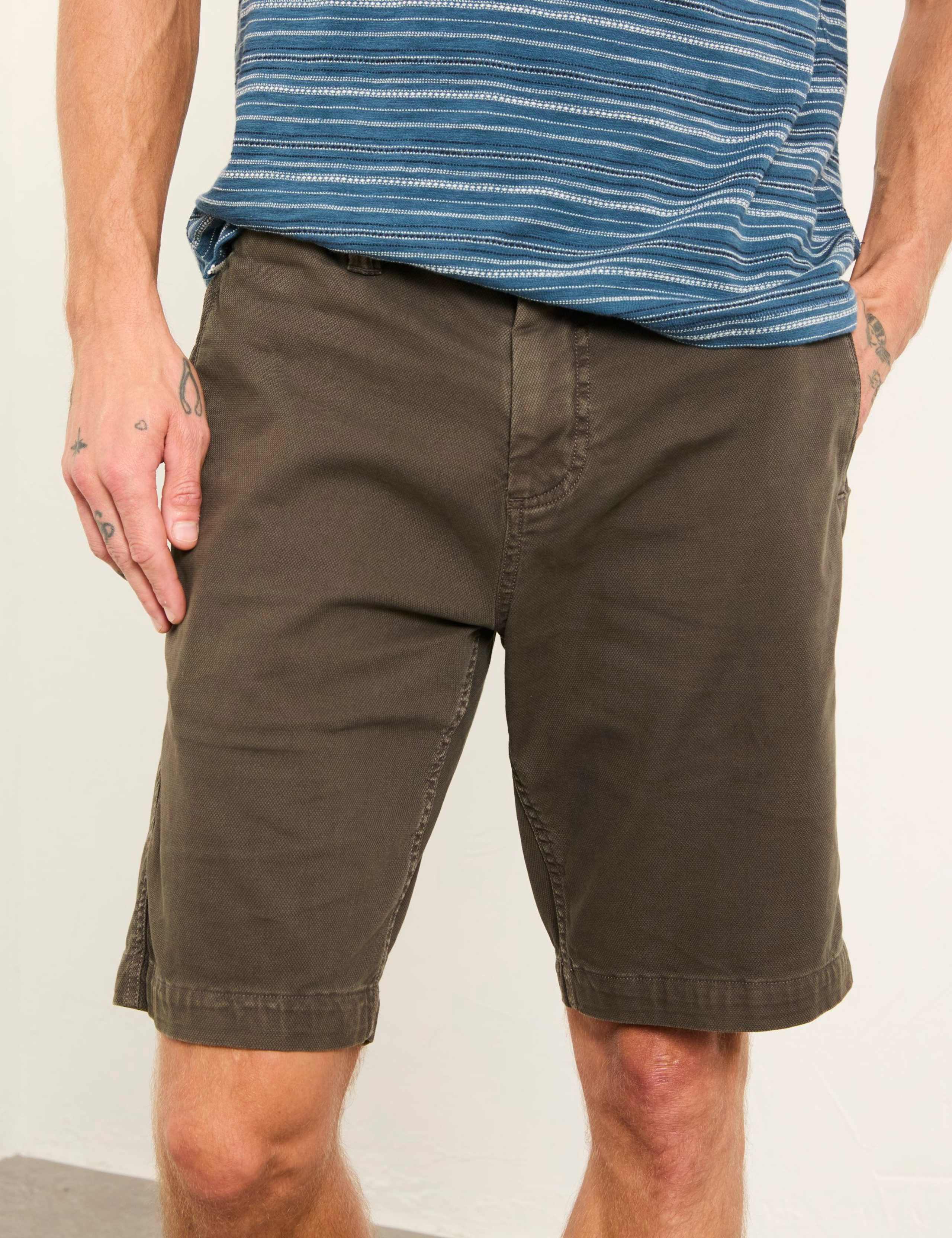 Cotton Rich Garment Dye Stretch Chino Shorts 3 of 5