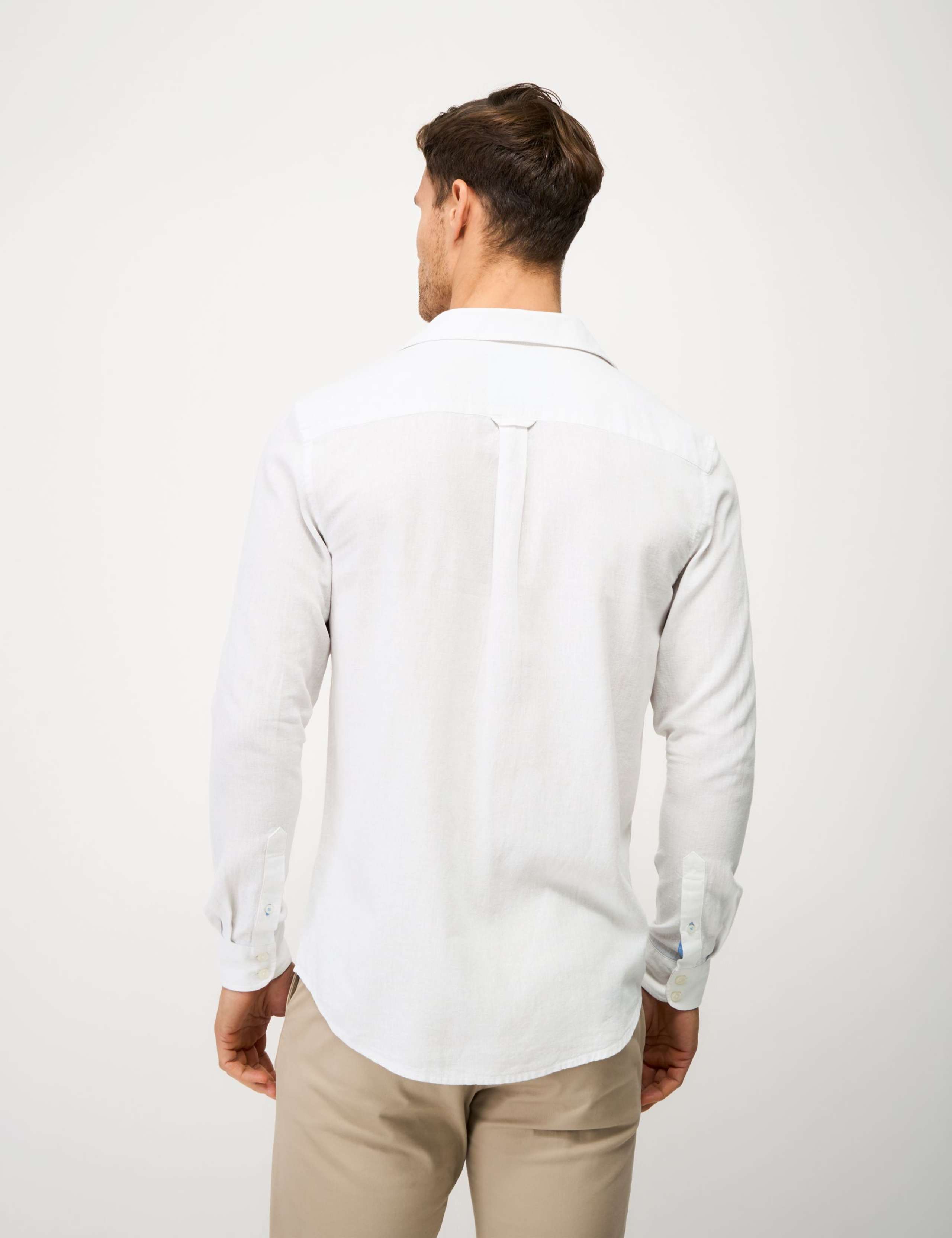 Regular Fit Cotton Linen Blend Shirt 5 of 5