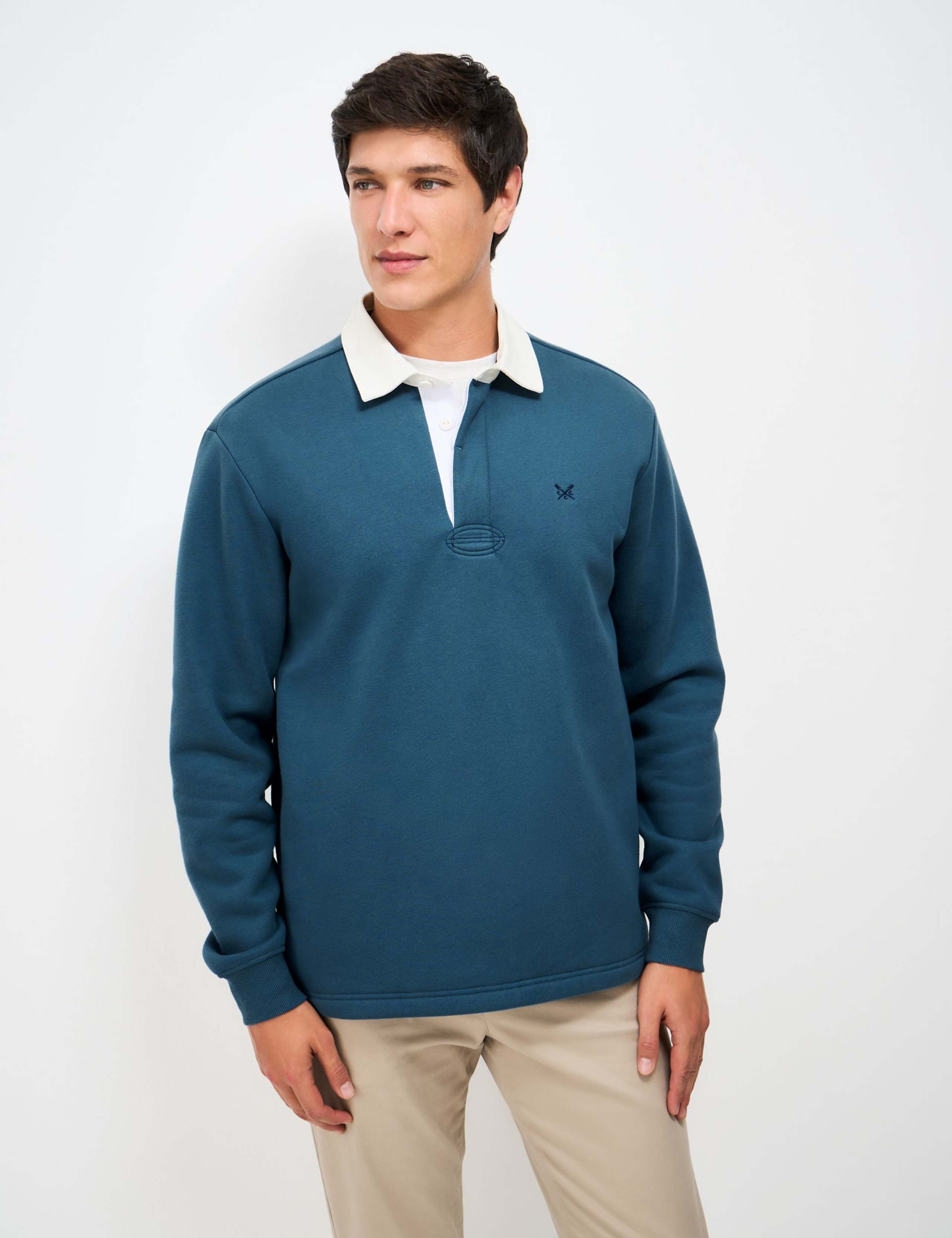 Cotton Rich Chambray Collar Rugby Shirt 1 of 5